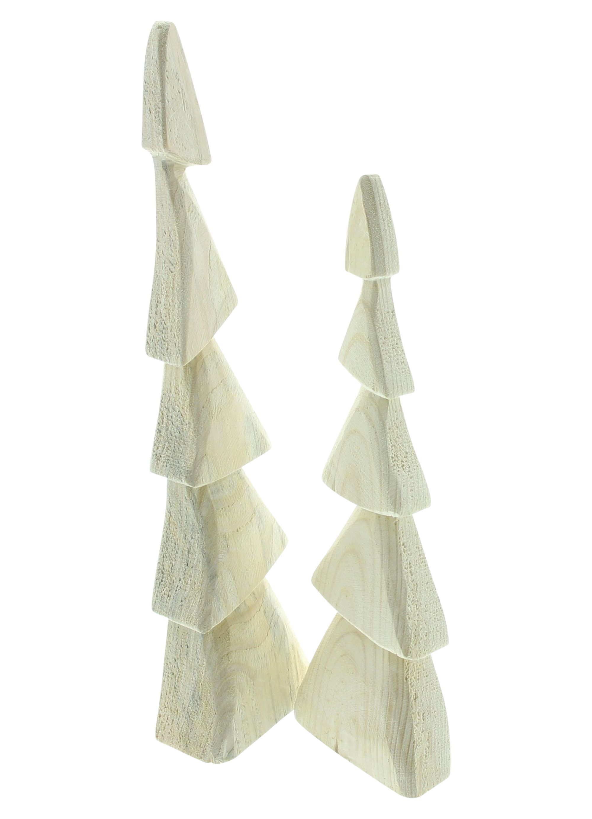 Holzdeko "Tanne", 2er Set  im Frank Flechtwaren Online Shop für Tannenbäume kaufen