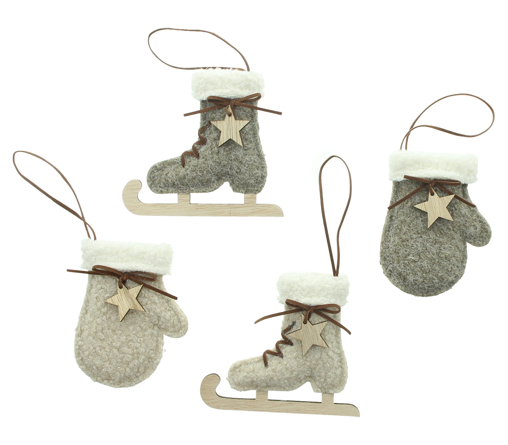 Hänger "Winterzeit", 4er Set  im Frank Flechtwaren Online Shop für Baumschmuck kaufen