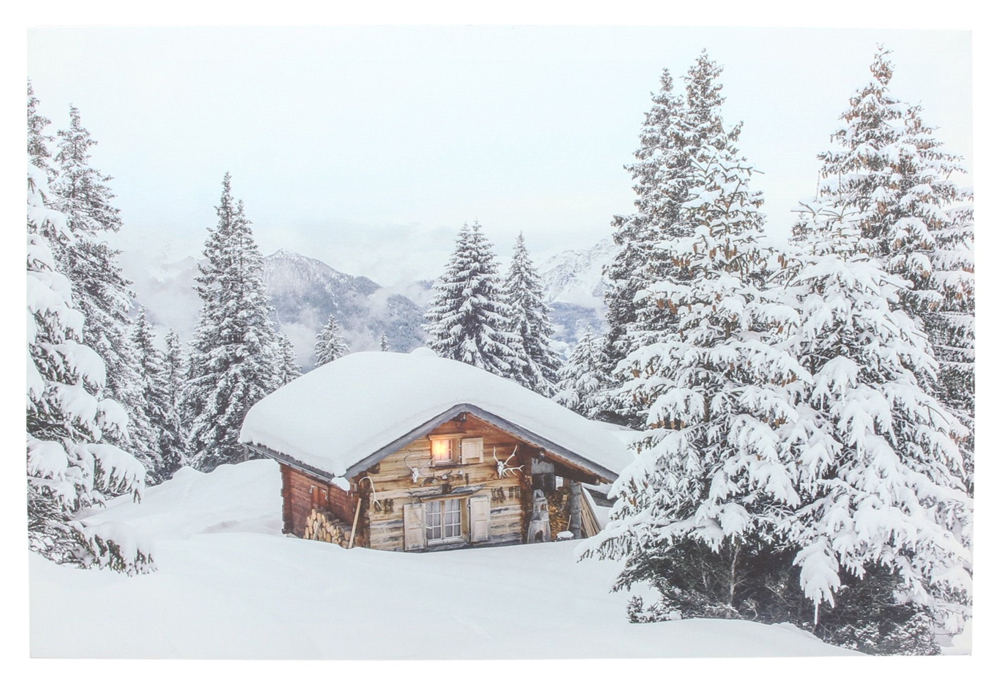 LED-Bild "Winter"  im Frank Flechtwaren Online Shop für Wanddeko kaufen