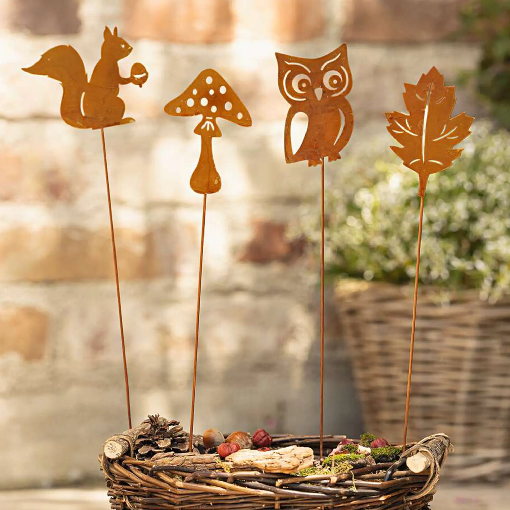 Stecker "Herbstquartett", 4er Set  im Frank Flechtwaren Online Shop kaufen