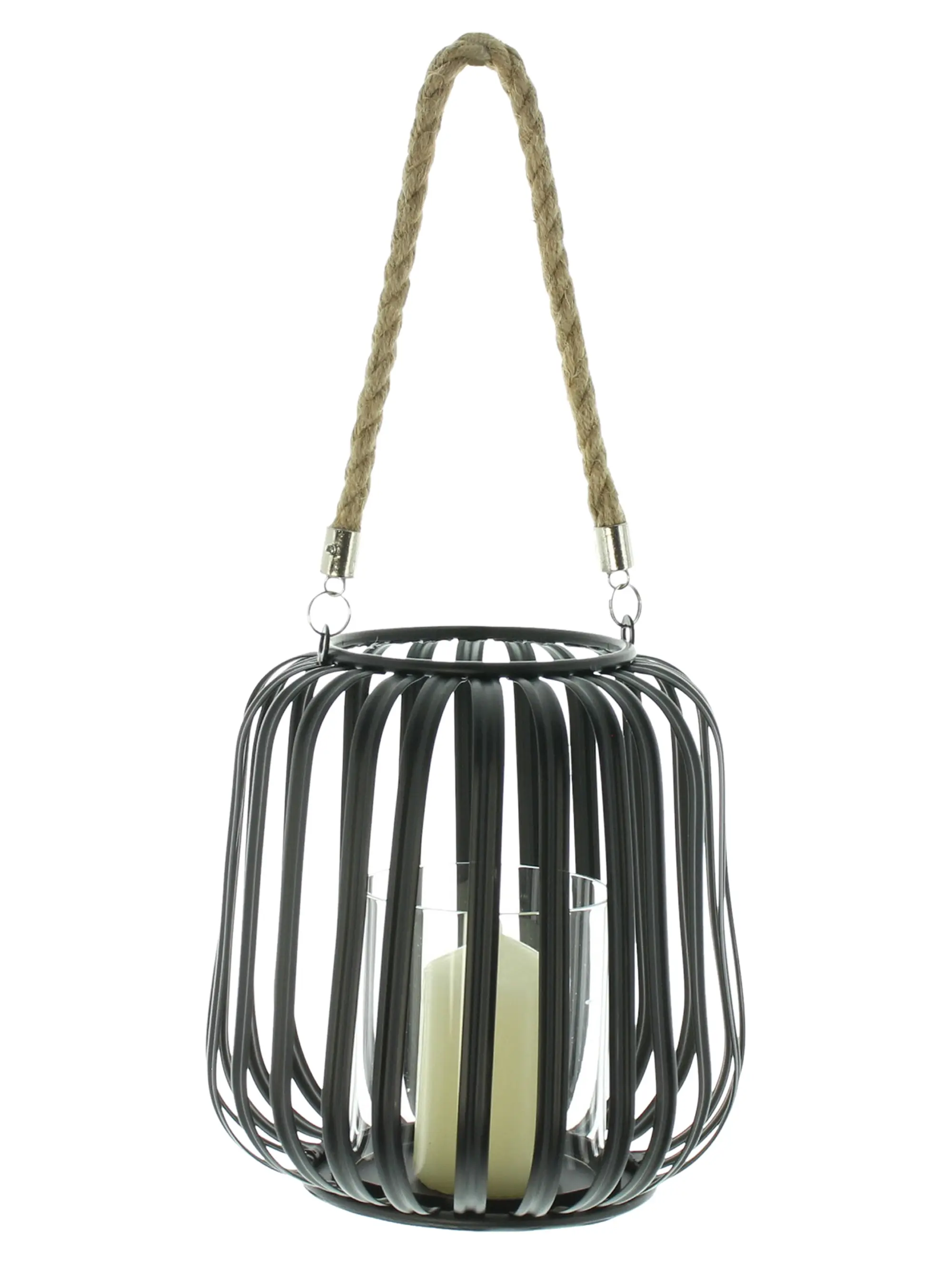 Windlicht "Black"  im Frank Flechtwaren Online Shop für Windlichter kaufen