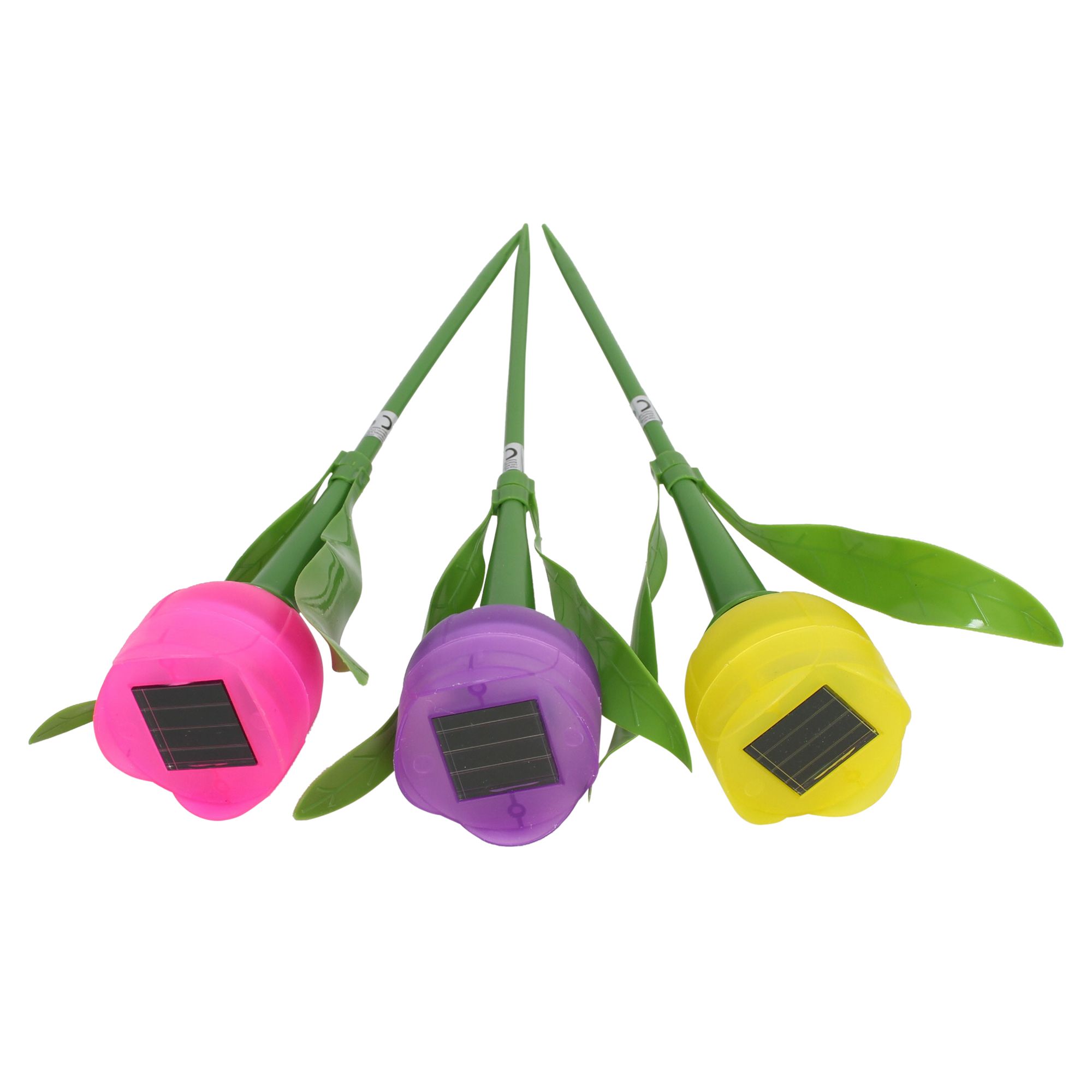 Solar-Deko "Tulpe", 3er Set  im Frank Flechtwaren Online Shop für Gartenbeleuchtung kaufen
