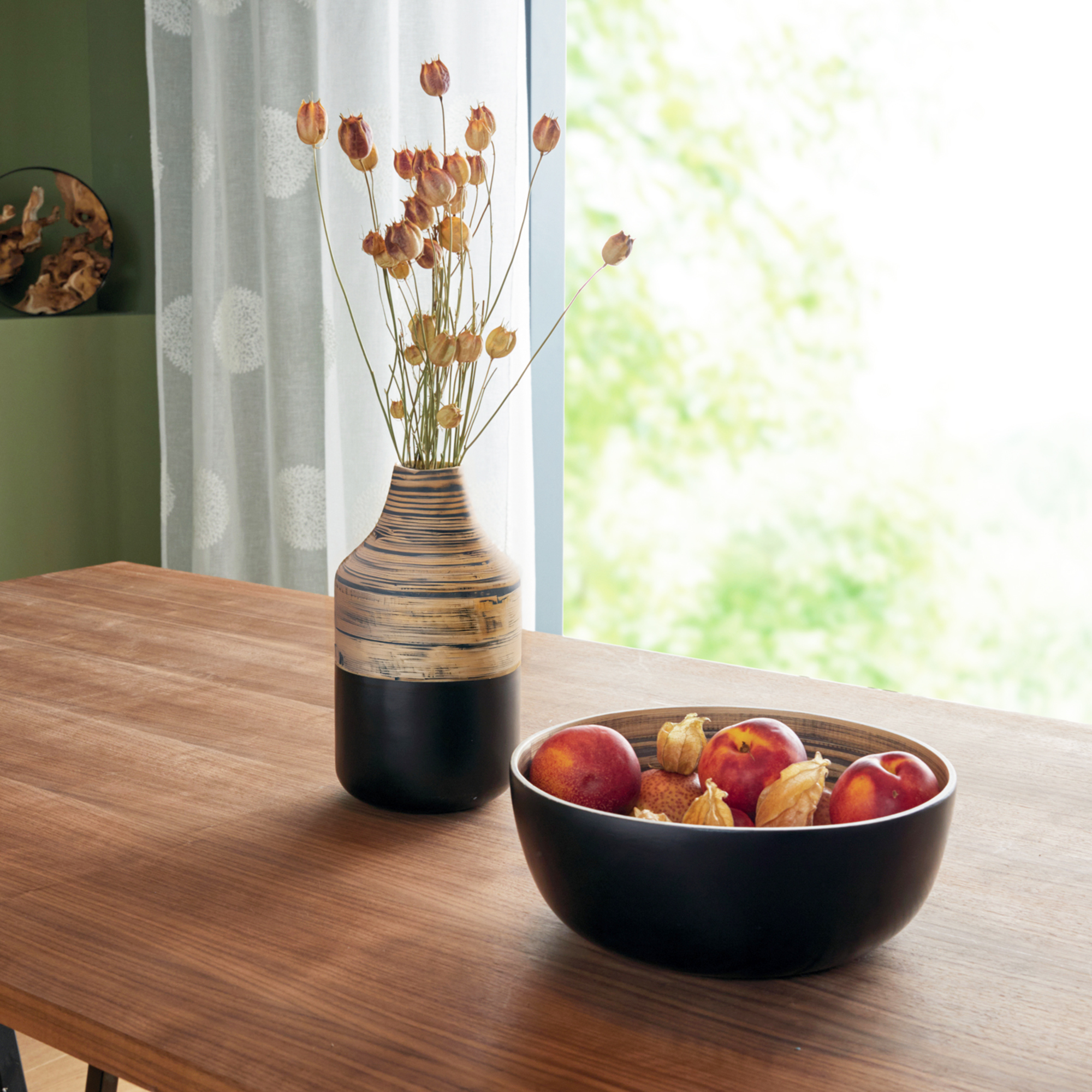 Dekovase "Black Bamboo"  im Frank Flechtwaren Online Shop für Dekovasen kaufen