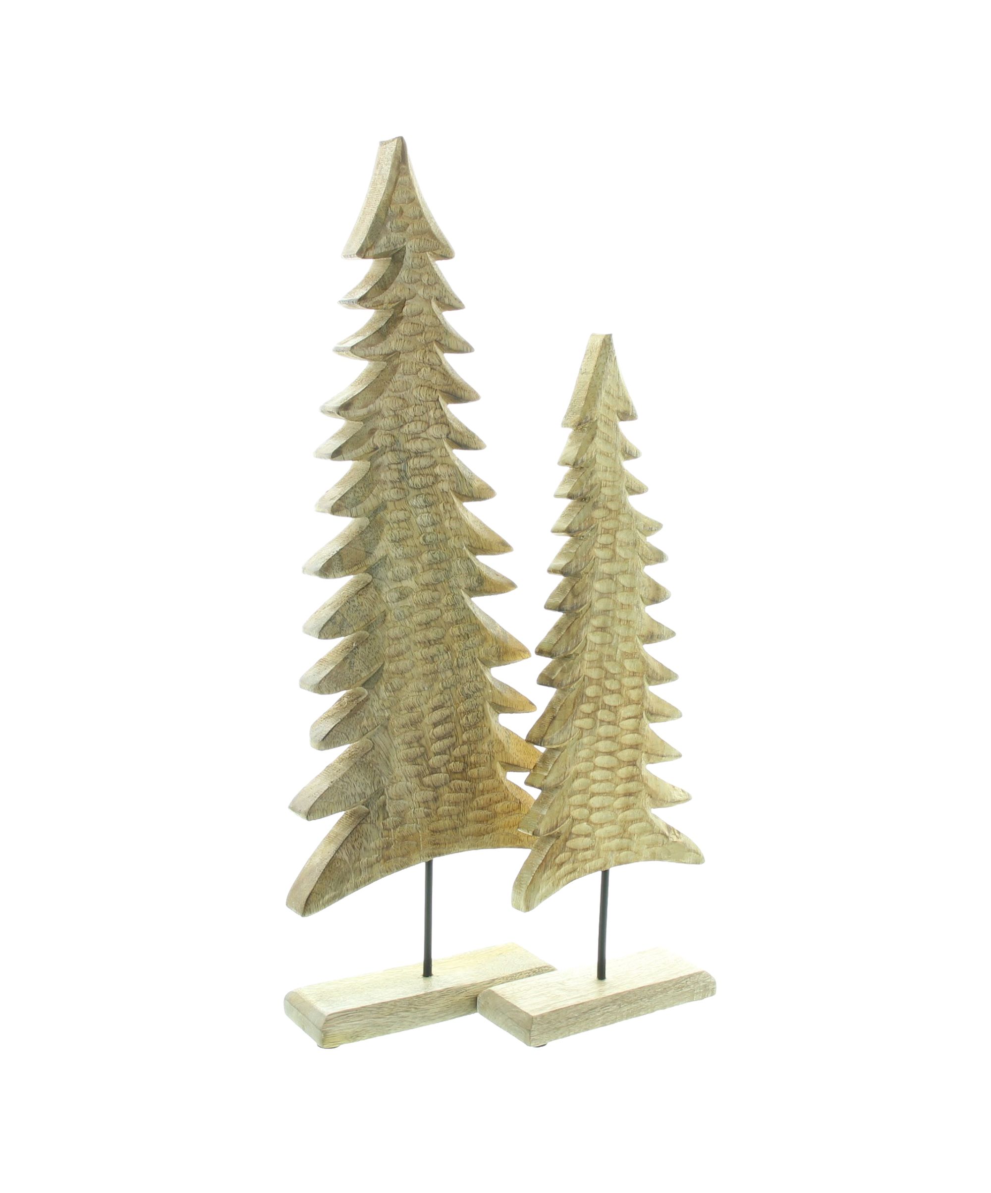 Deko-Tanne "Wood", 2er Set  im Frank Flechtwaren Online Shop für Tannenbäume kaufen