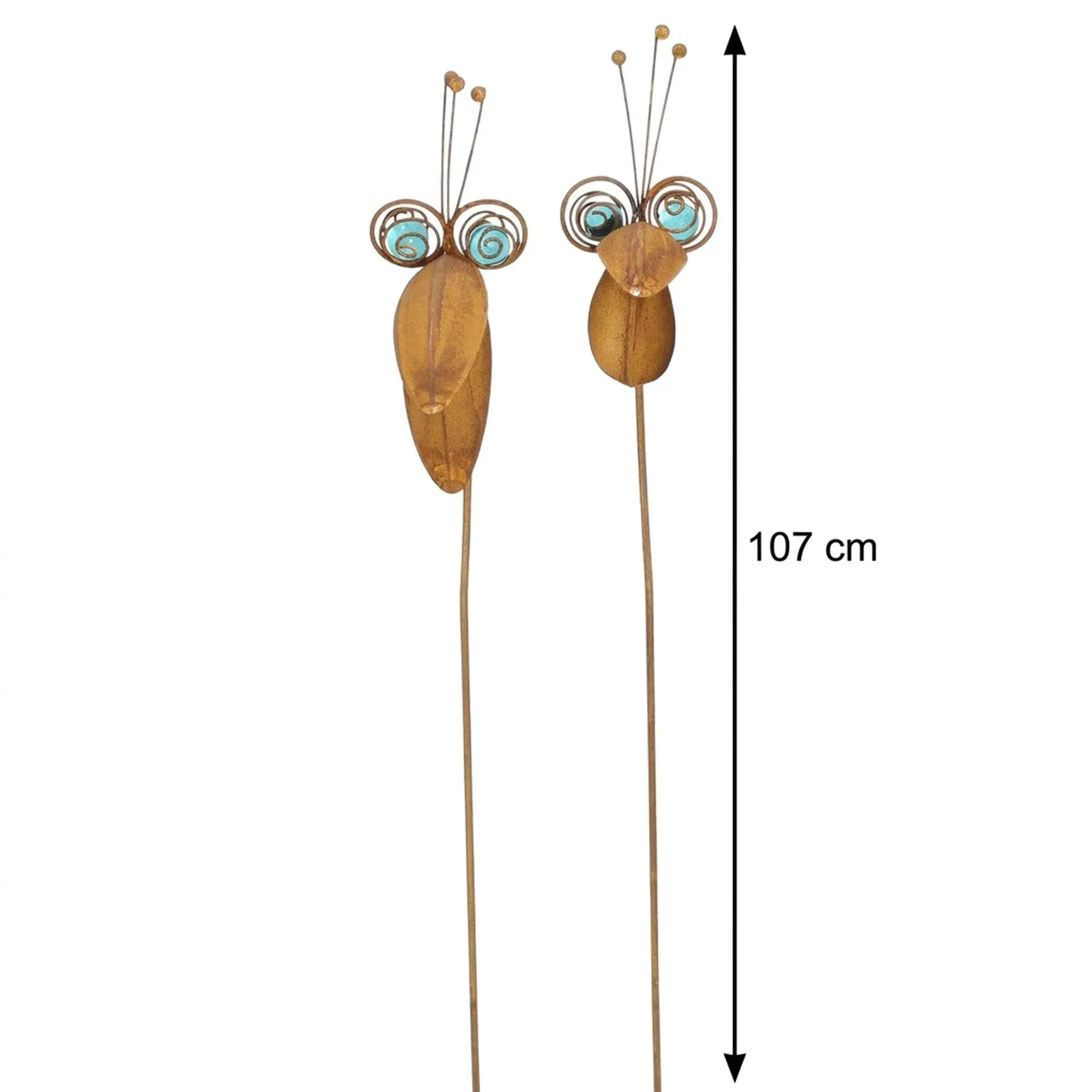 Gartenstecker "Vogelplausch", 2er Set  im Frank Flechtwaren Online Shop für Rostdeko für Ihren Garten kaufen