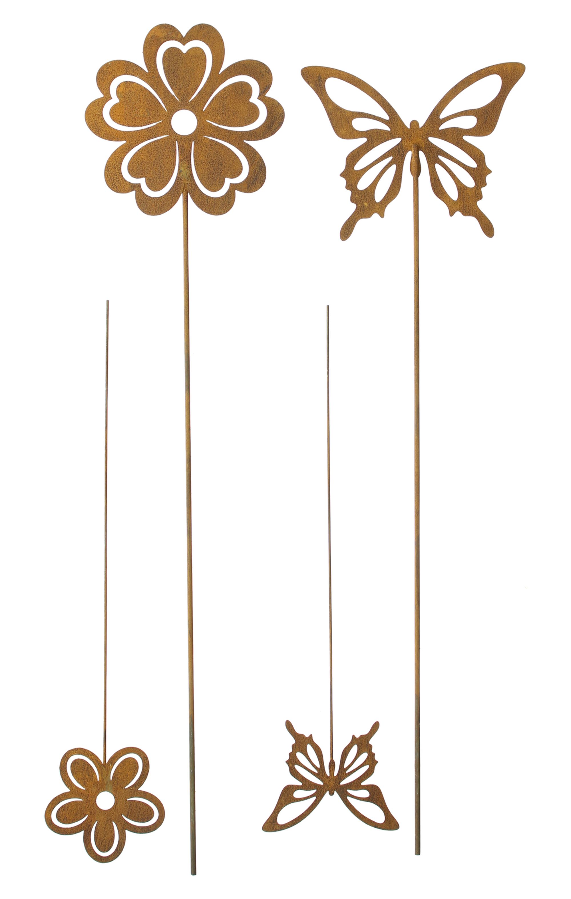 Stecker "Blume & Schmetterling", 4er Set im Frank Flechtwaren Online Shop für Ostern kaufen Stecker "Blume & Schmetterling", 4er Set im Frank Flechtwaren Online Shop für Ostern kaufen