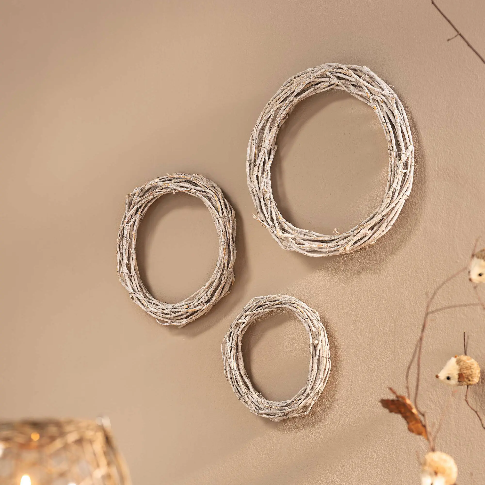 Kranz "White", 3er Set  im Frank Flechtwaren Online Shop kaufen