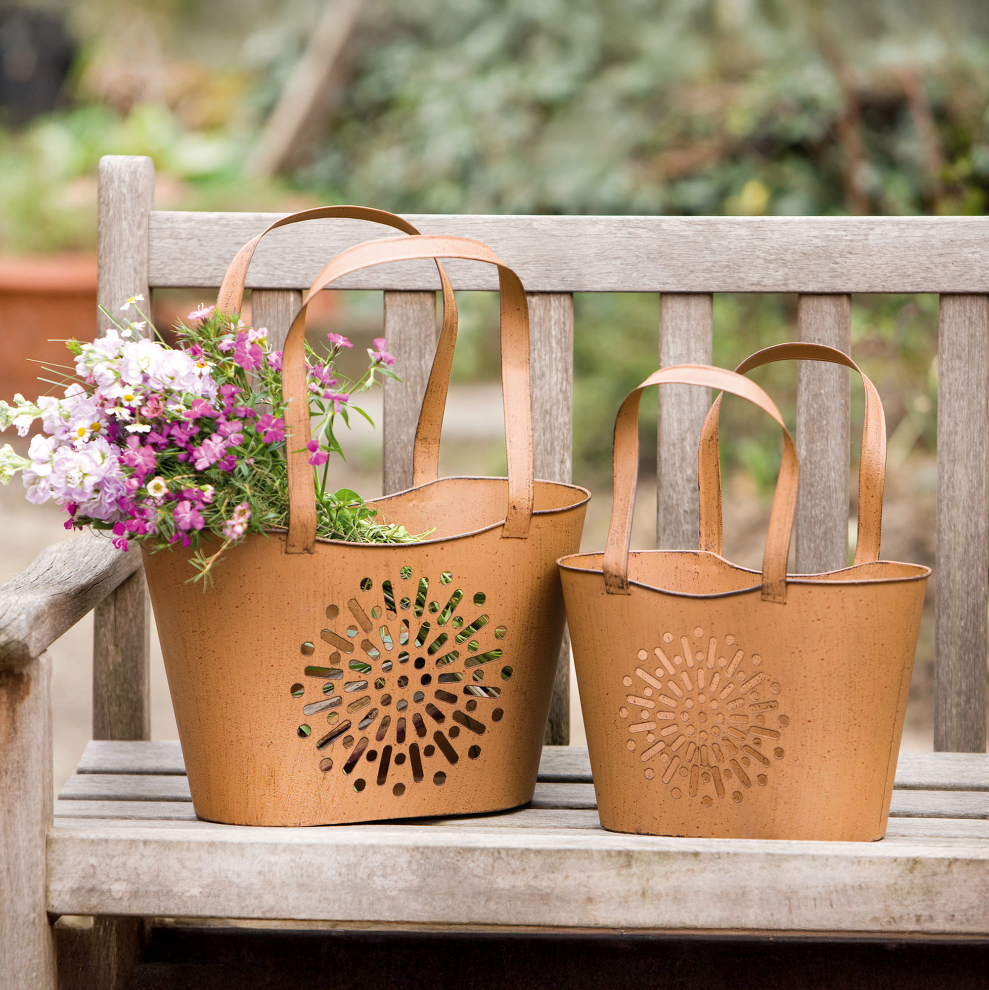 Metalldeko "Tasche", 2er Set  im Frank Flechtwaren Online Shop kaufen