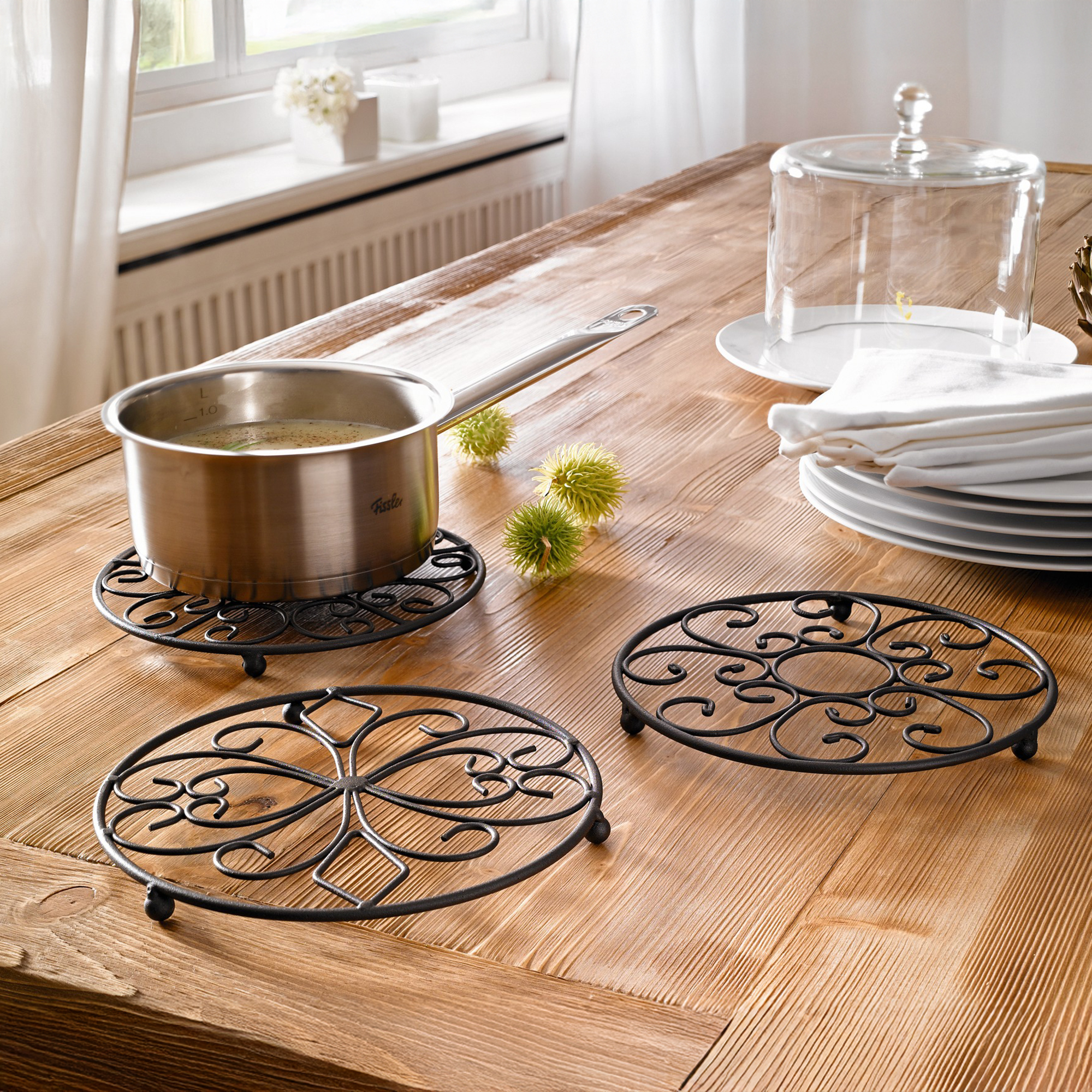 Metall-Untersetzer, 3er Set  im Frank Flechtwaren Online Shop kaufen