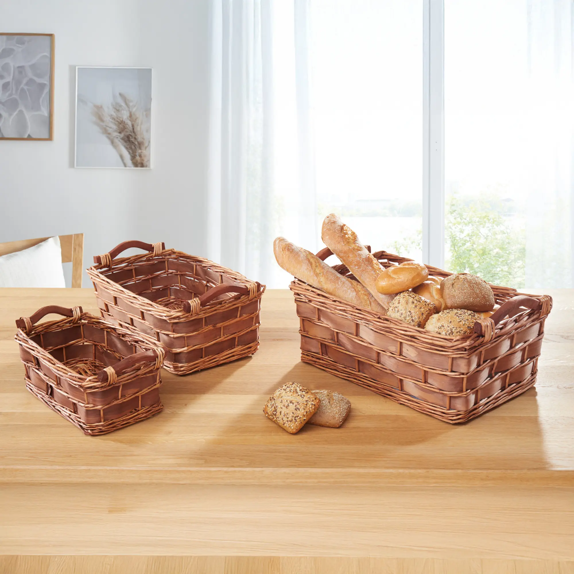 Füllkorb "Spanstreifen", klein  im Frank Flechtwaren Online Shop kaufen