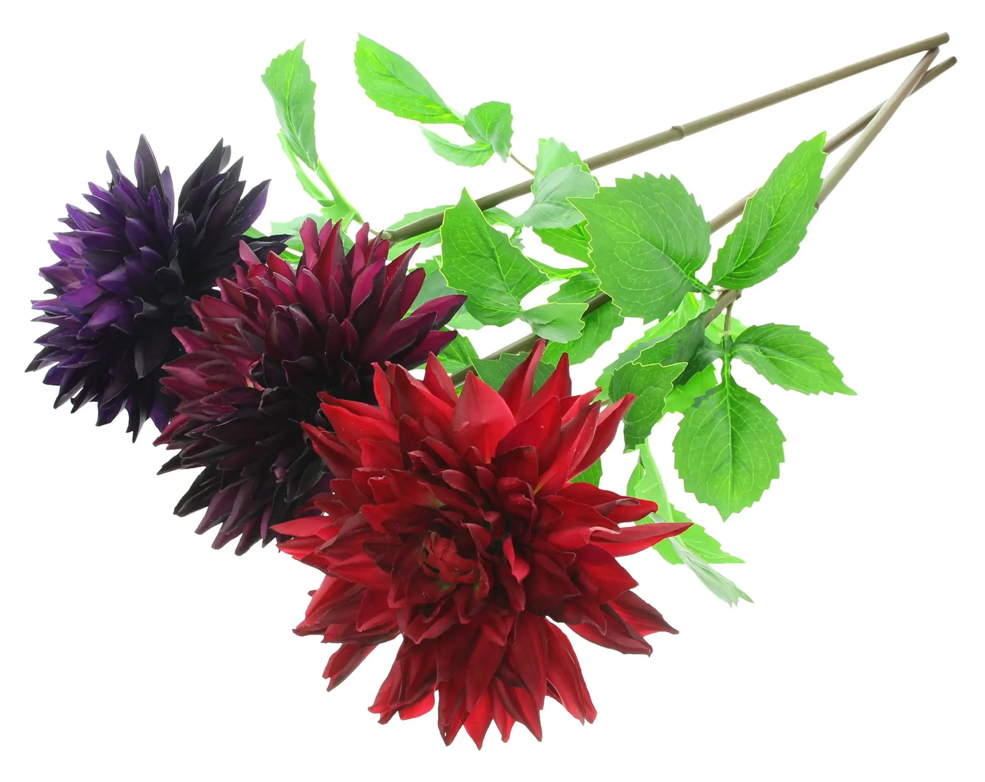Kunstblume "Dahlie Purple Touch", 3er Set  im Frank Flechtwaren Online Shop für Beerentöne kaufen