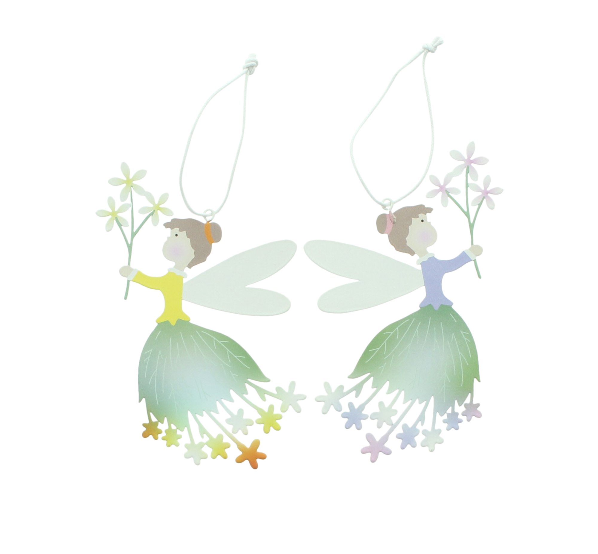 Hänger "Fee mit Blütenkleid", 2er Set  im Frank Flechtwaren Online Shop für Gerade eingetroffen kaufen