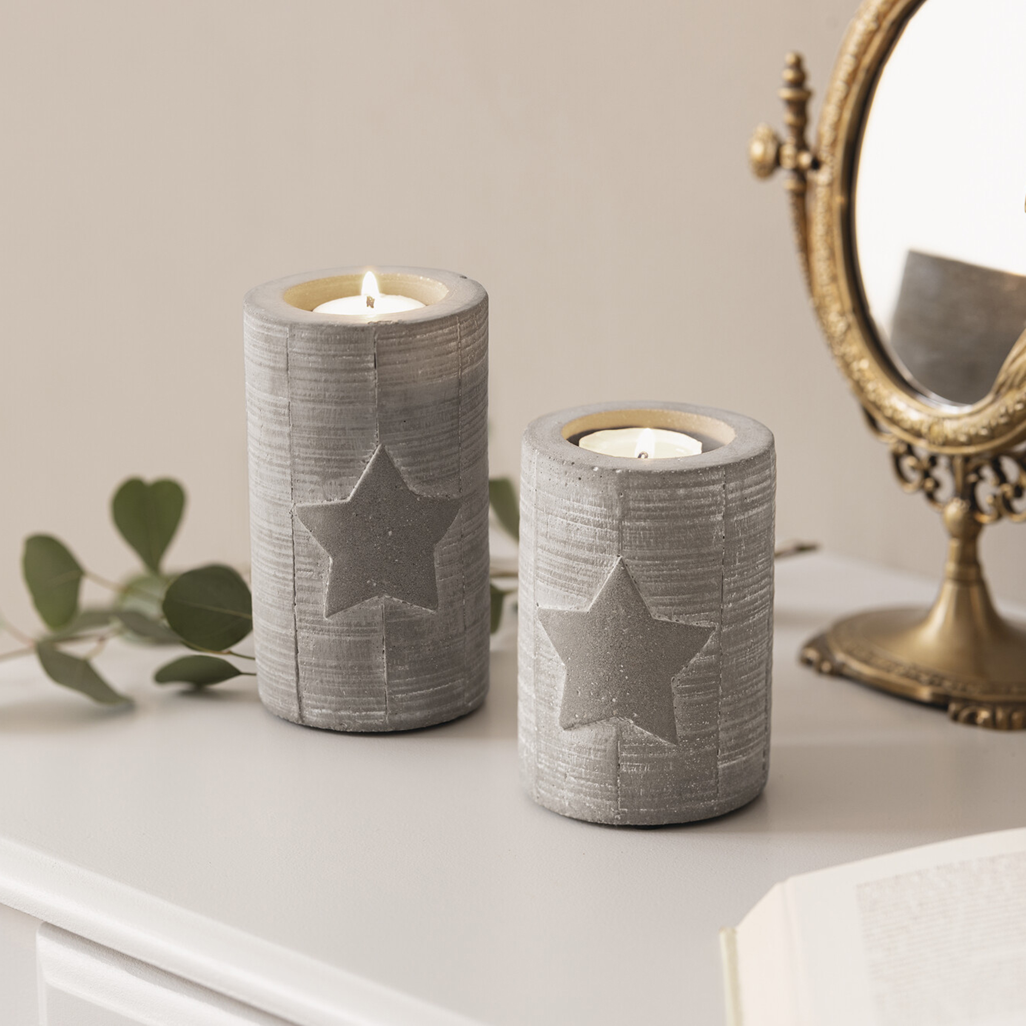 Kerzenhalter "Stern", 2er Set  im Frank Flechtwaren Online Shop für Weihnachten kaufen