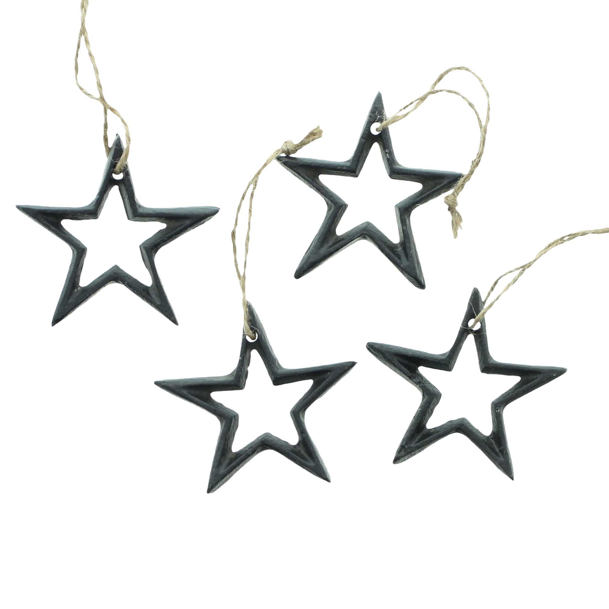 Sternhänger "Black", 10er Set  im Frank Flechtwaren Online Shop für Baumschmuck kaufen
