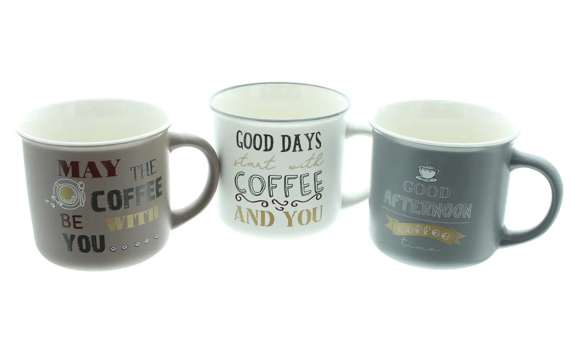 Tasse "Coffee", 3er Set  im Frank Flechtwaren Online Shop für Küche kaufen