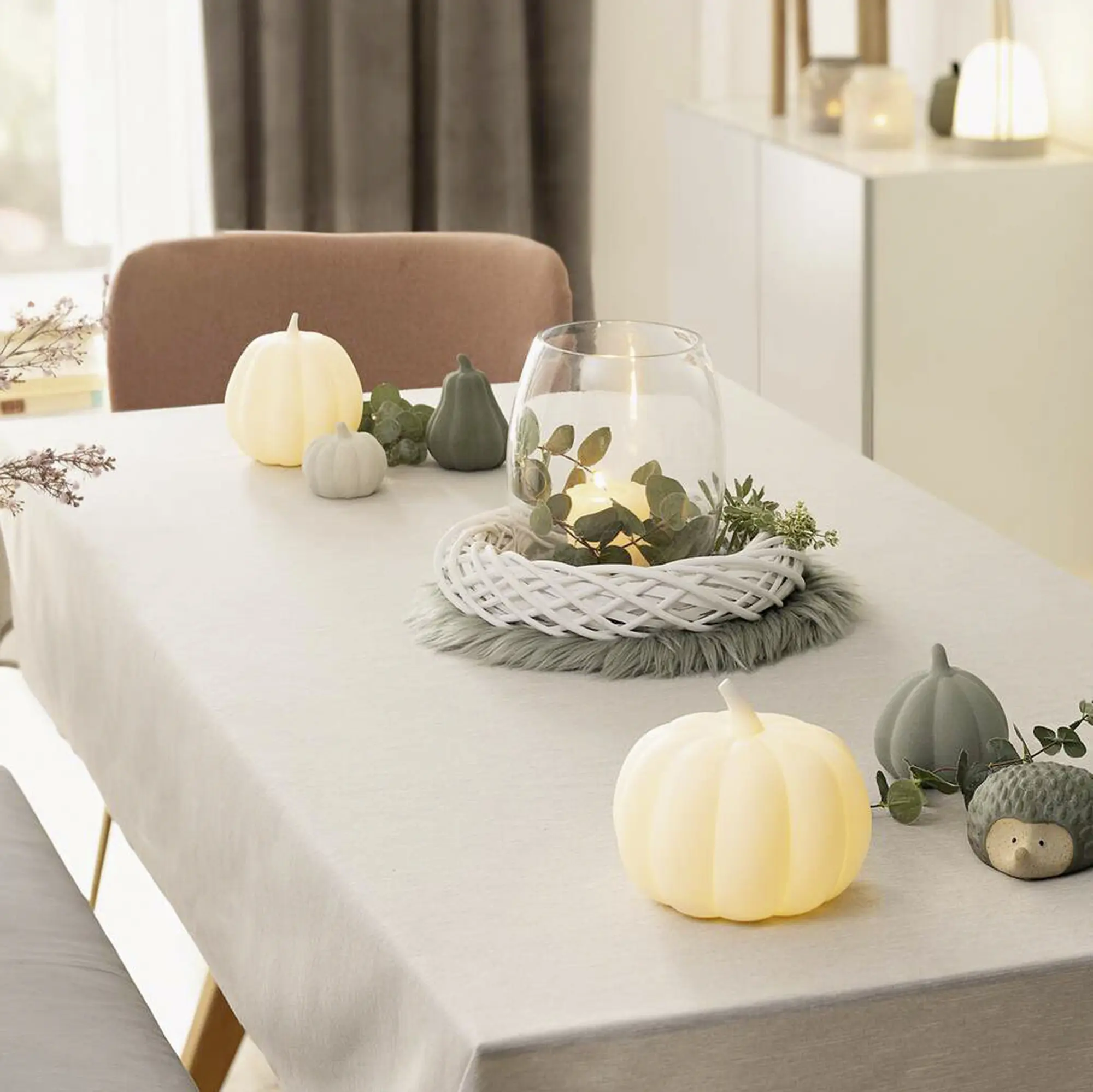 LED-Kürbis "White", 2er Set  im Frank Flechtwaren Online Shop kaufen