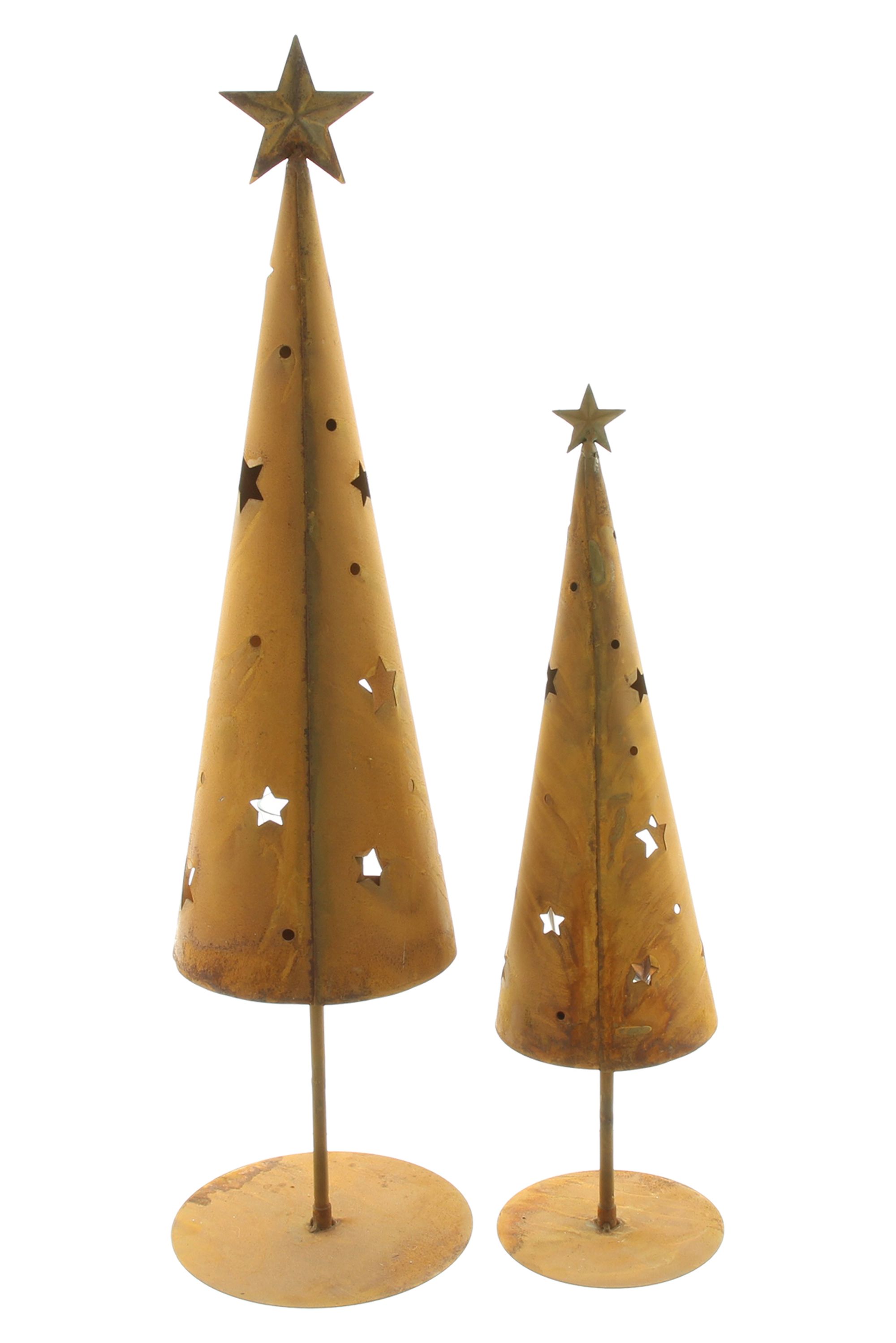 Windlicht "Tanne", 2er Set  im Frank Flechtwaren Online Shop für Tannenbäume kaufen
