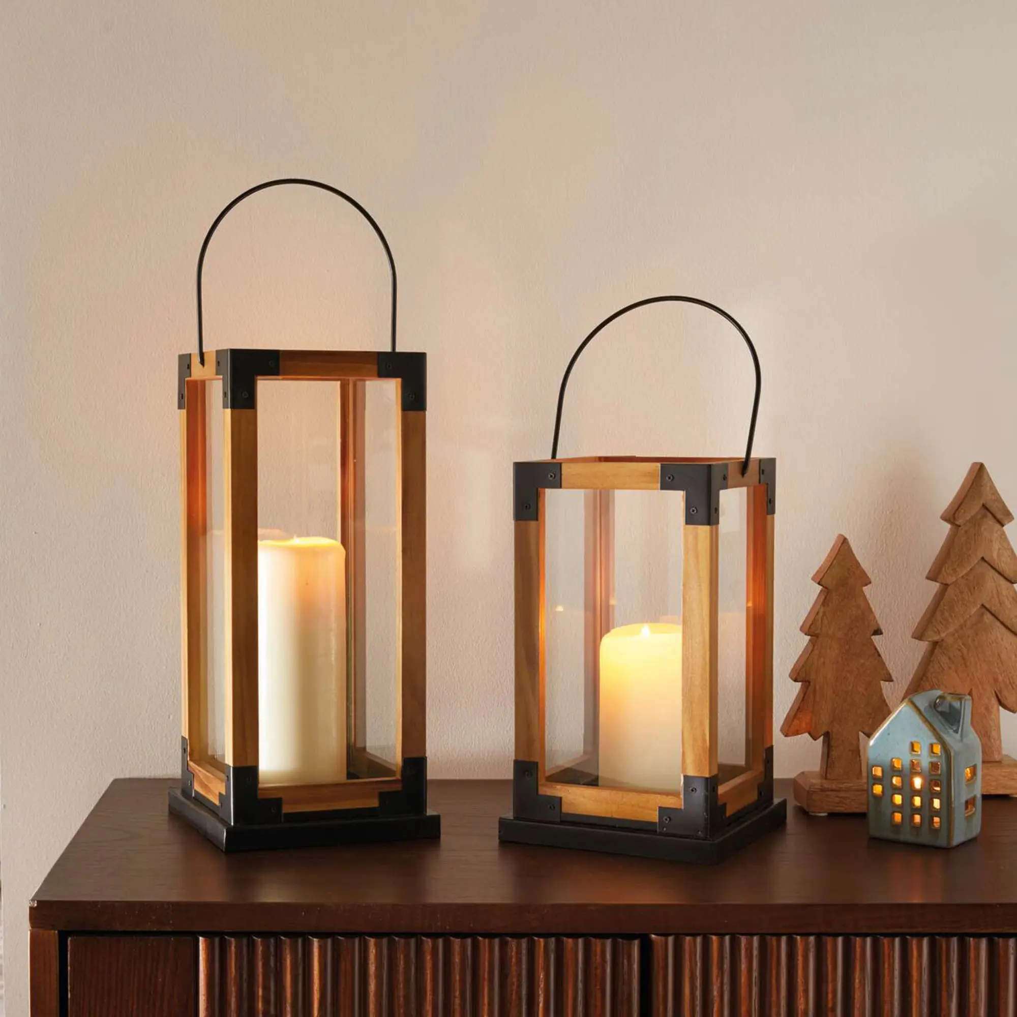 Laterne "Industrial Chic", 2er Set  im Frank Flechtwaren Online Shop kaufen