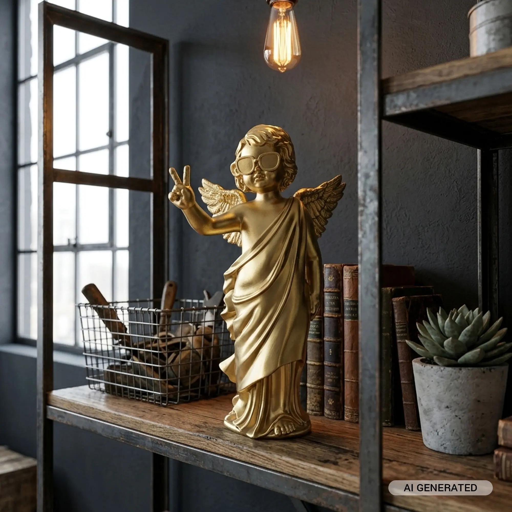 Deko-Figur "Peace-Angel"  im Frank Flechtwaren Online Shop kaufen