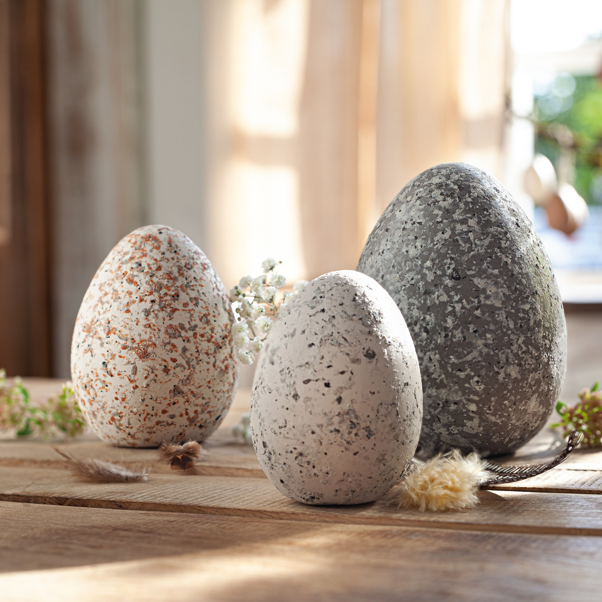 Deko-Ei "Granit", 3er Set im Frank Flechtwaren Online Shop für Ostern kaufen Deko-Ei "Granit", 3er Set im Frank Flechtwaren Online Shop für Ostern kaufen