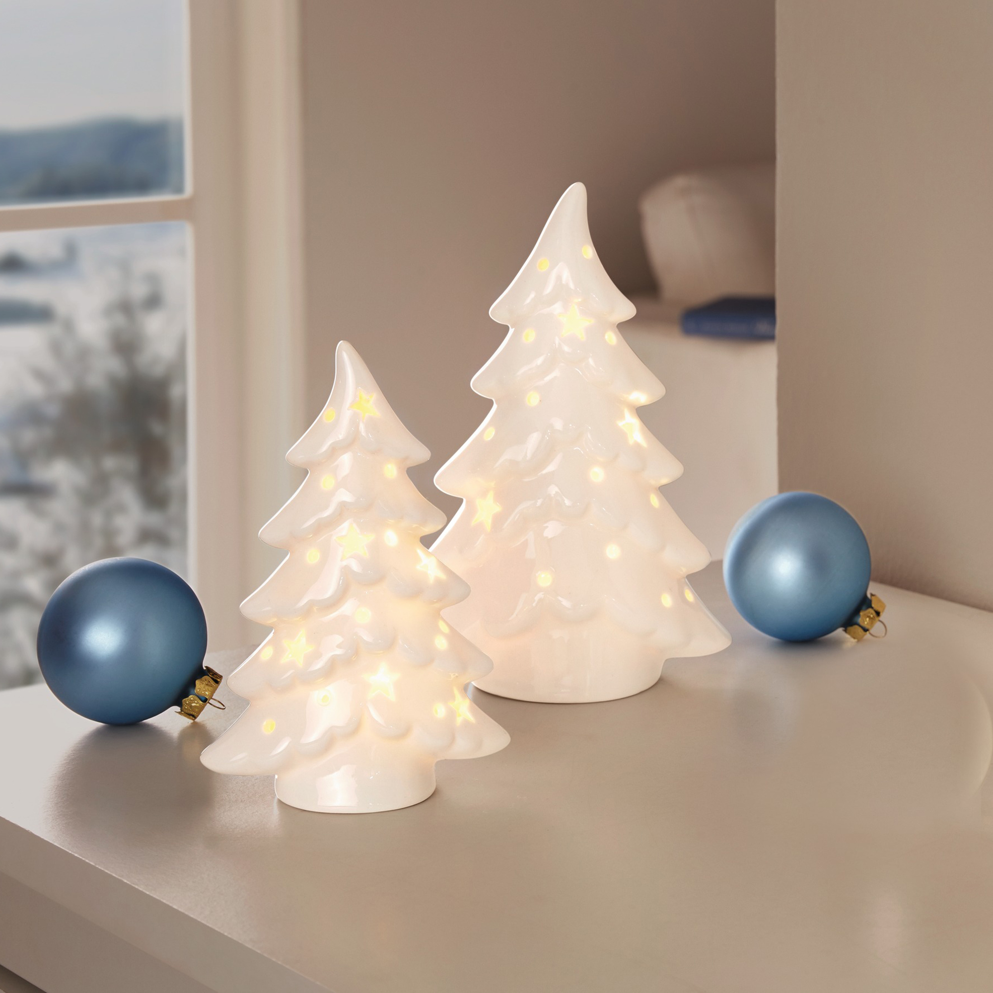 LED-Tanne "Schneezauber", 2er Set im Frank Flechtwaren Online Shop für Weihnachten kaufen LED-Tanne "Schneezauber", 2er Set im Frank Flechtwaren Online Shop für Weihnachten kaufen
