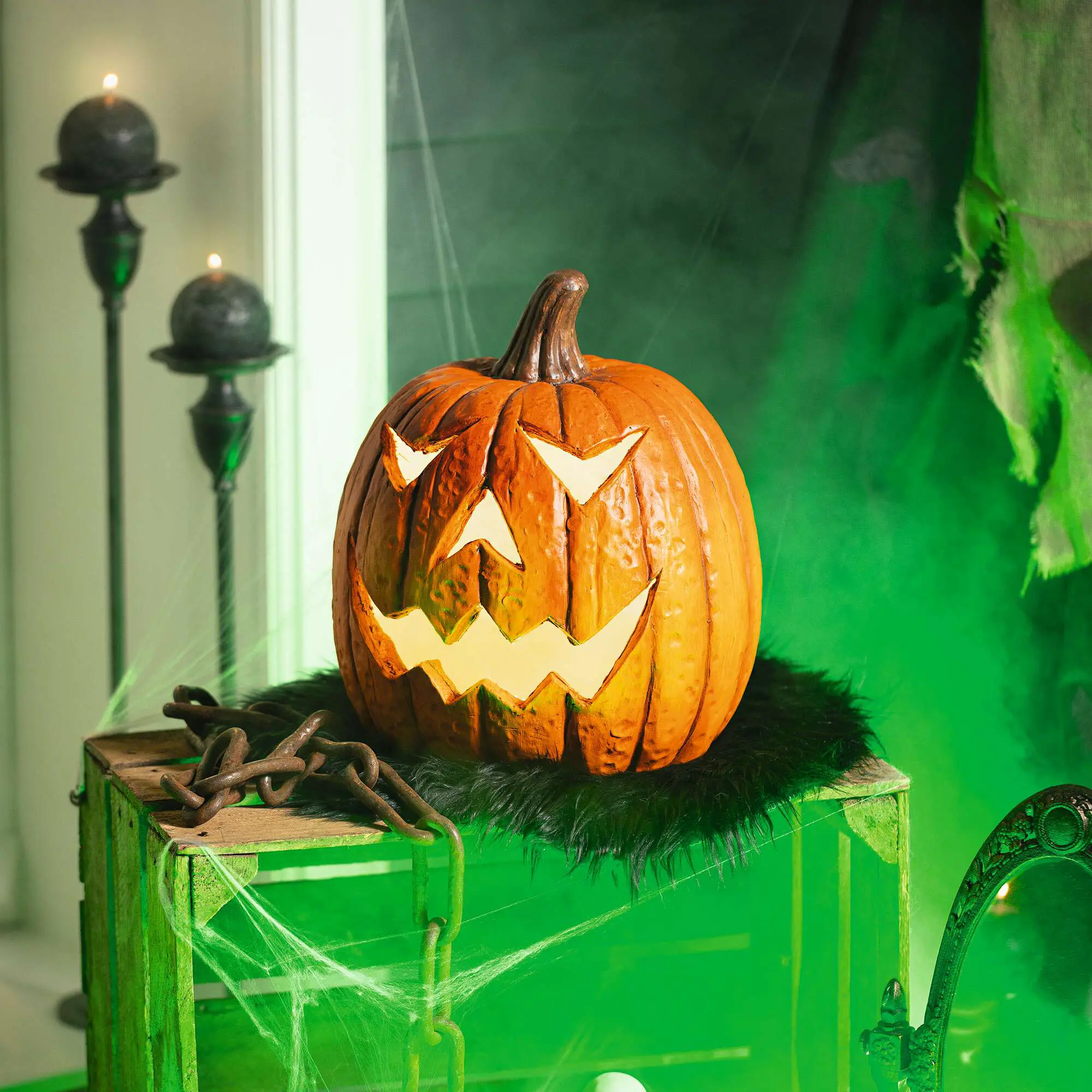 LED-Kürbis "Spooky"  im Frank Flechtwaren Online Shop kaufen