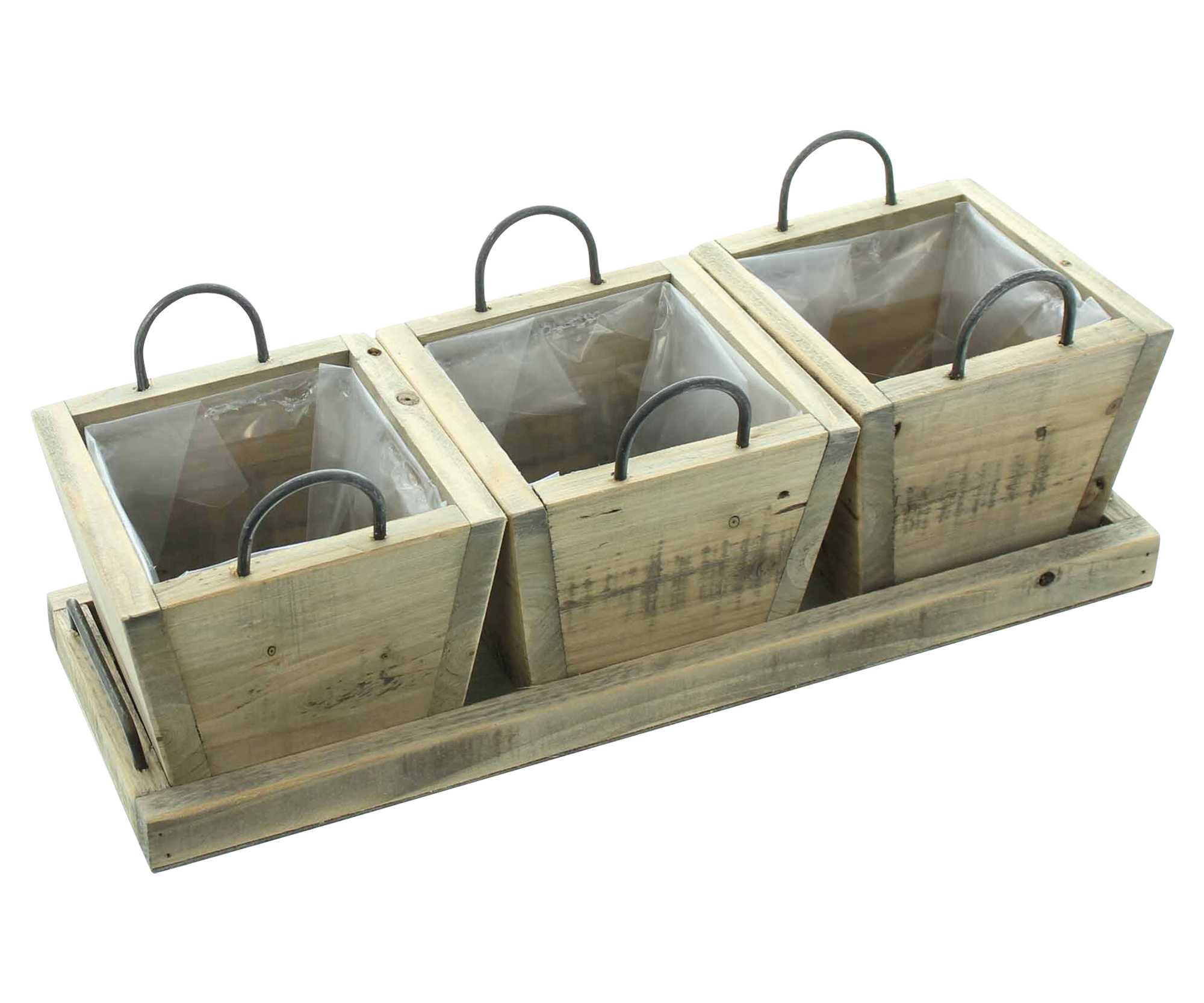 Holzpflanzer "Recycling-Chic"  im Frank Flechtwaren Online Shop kaufen
