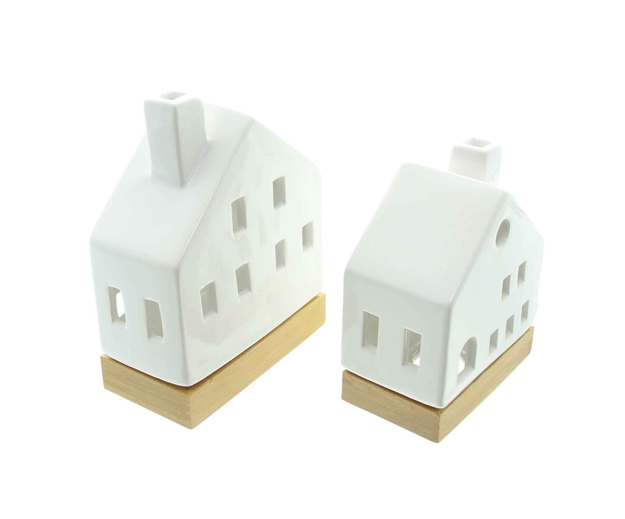 LED-Haus "White", 2er Set  im Frank Flechtwaren Online Shop für Ostern kaufen