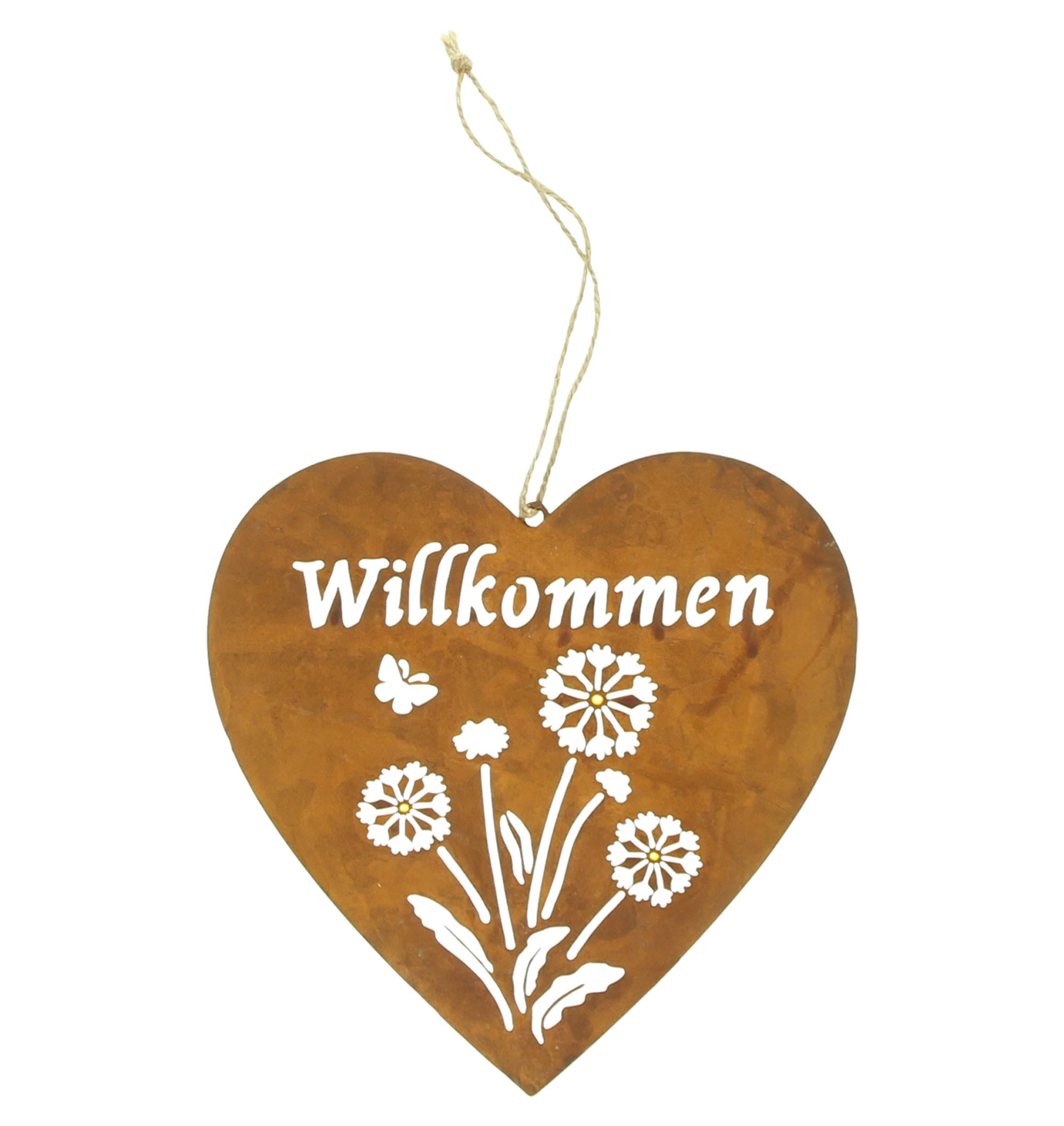 Herzhänger "Willkommen" im Frank Flechtwaren Online Shop für Ostern kaufen Herzhänger "Willkommen" im Frank Flechtwaren Online Shop für Ostern kaufen