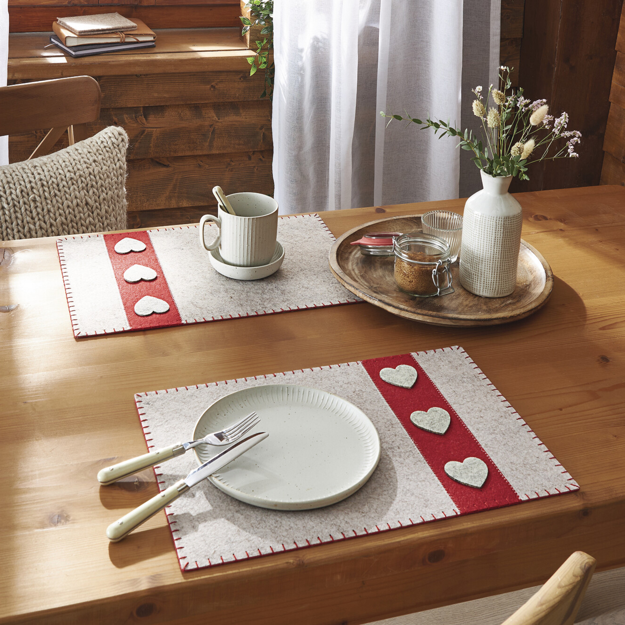 Platzmatte "Beherzt", 2er Set  im Frank Flechtwaren Online Shop kaufen
