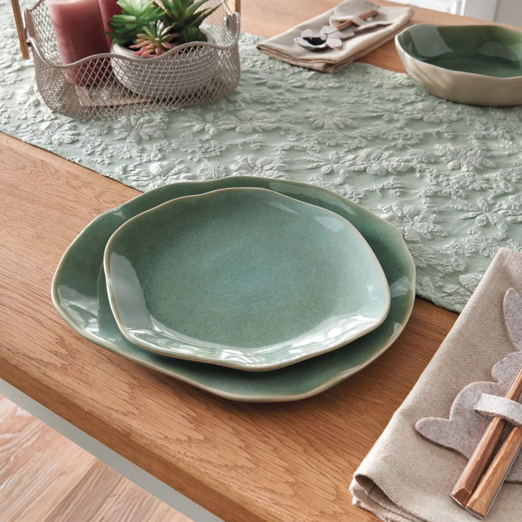Teller "Organic", 2er Set  im Frank Flechtwaren Online Shop kaufen