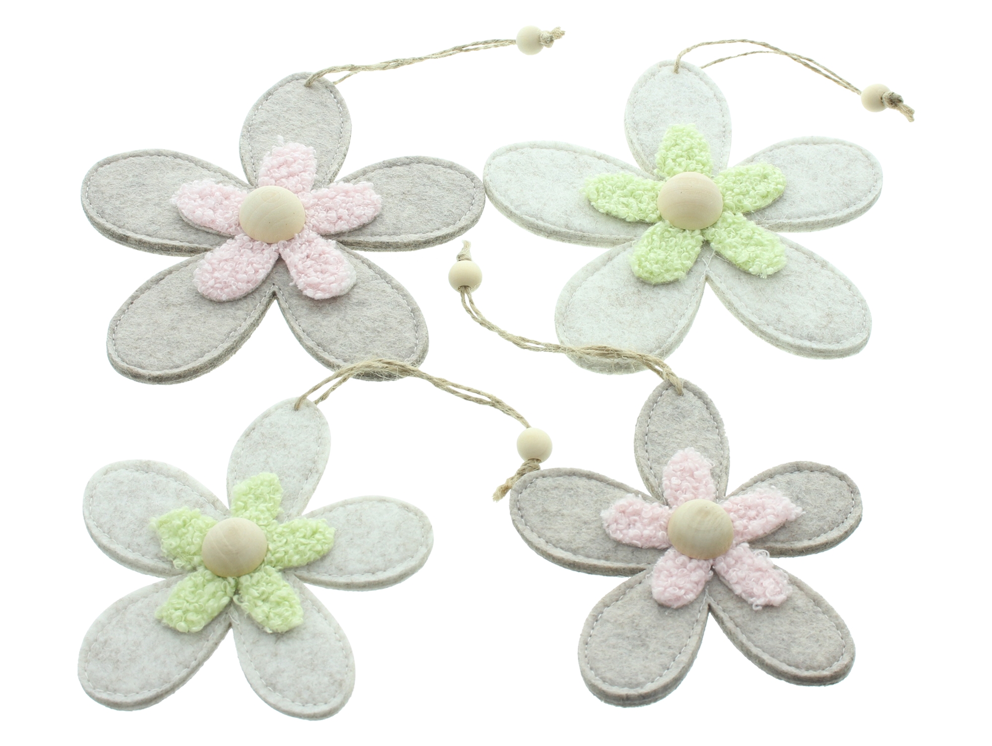 Hänger "Blumenquartett", 4er Set  im Frank Flechtwaren Online Shop für Gerade eingetroffen kaufen