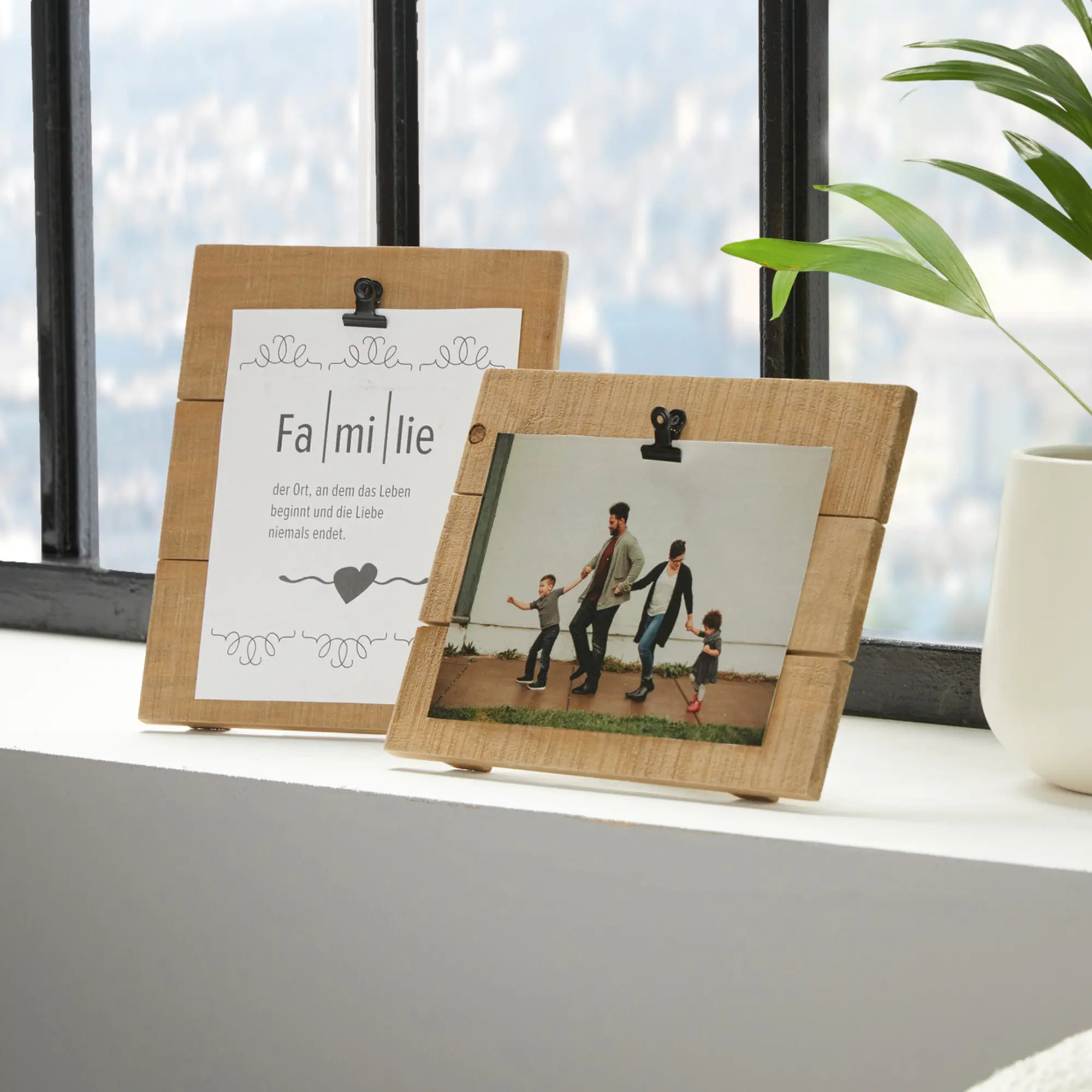 Fotohalter "Wood", 2er Set  im Frank Flechtwaren Online Shop kaufen