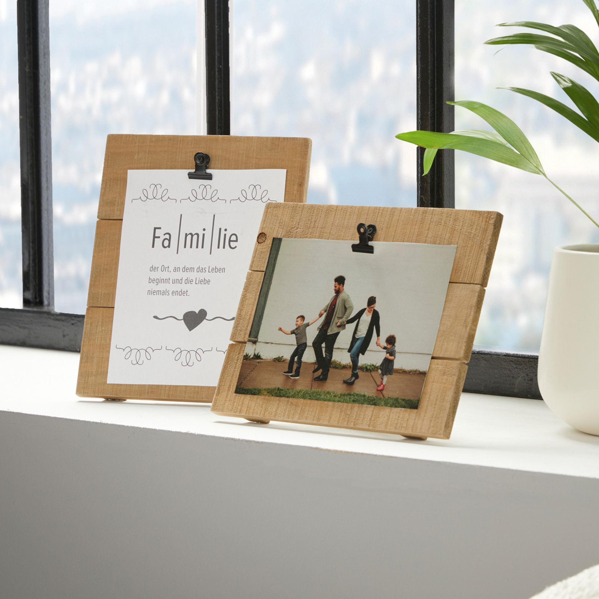 Fotohalter "Wood", 2er Set  im Frank Flechtwaren Online Shop kaufen