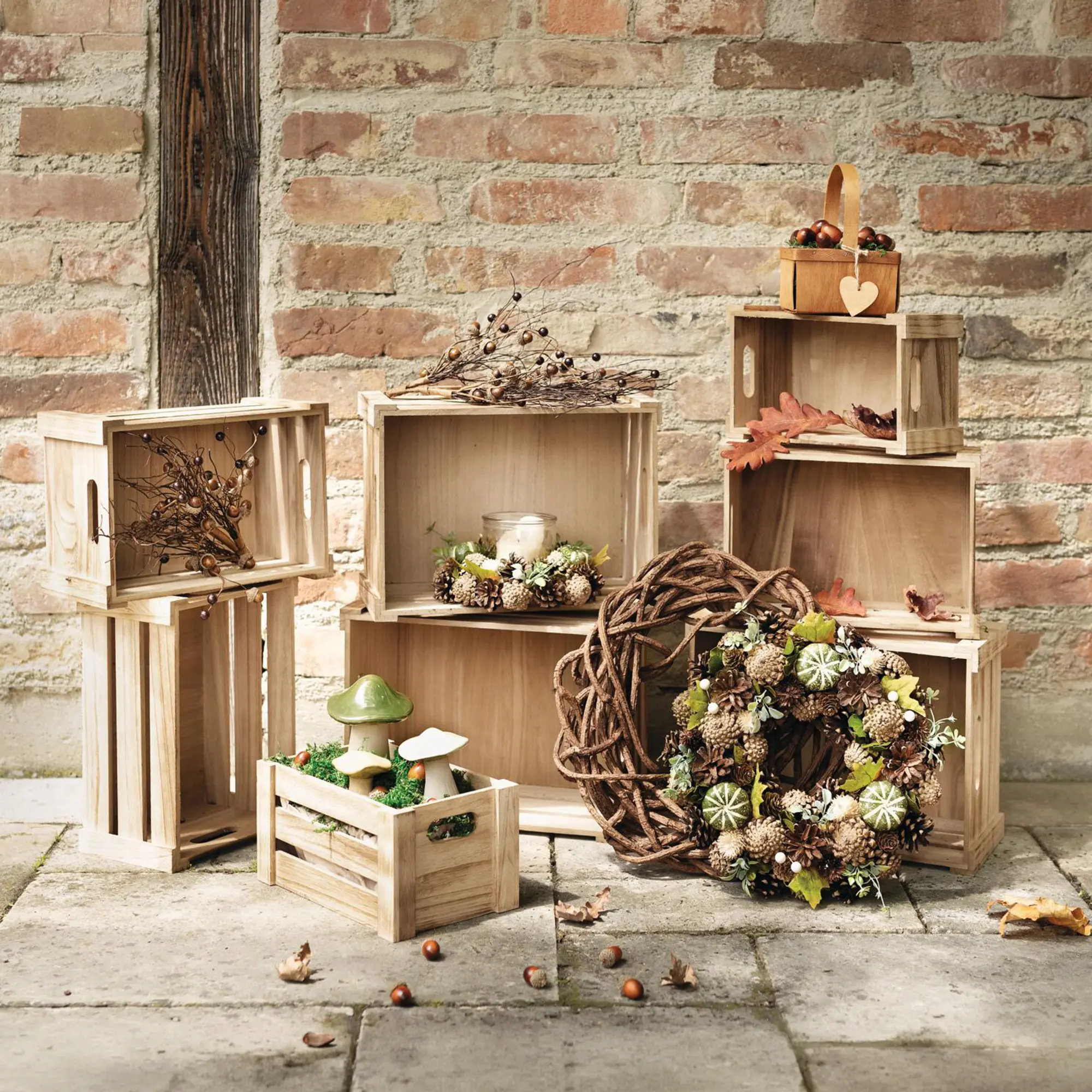 Holzkiste "Basic", 3er Set  im Frank Flechtwaren Online Shop kaufen