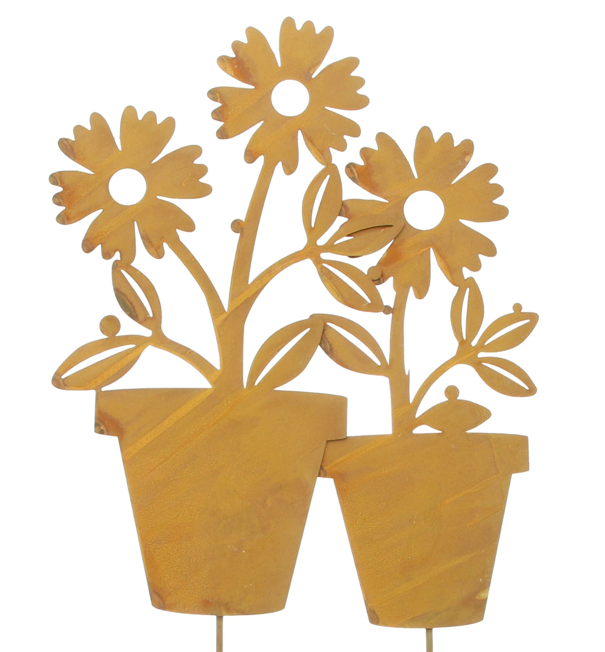 Gartenstecker "Blume im Topf", 2er Set im Frank Flechtwaren Online Shop für Ostern kaufen Gartenstecker "Blume im Topf", 2er Set im Frank Flechtwaren Online Shop für Ostern kaufen