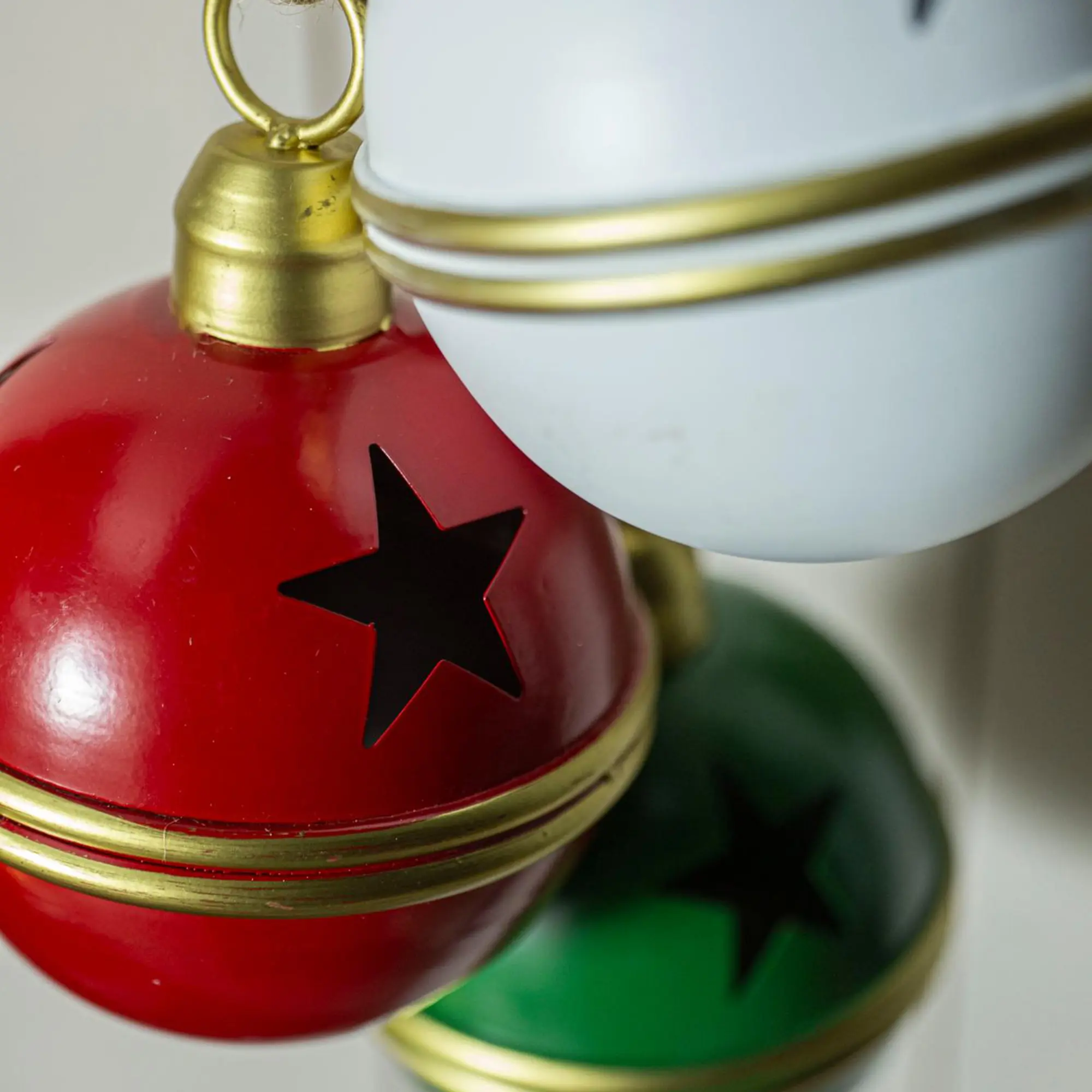 Weihnachtsglocke "Sterne", 3er Set  im Frank Flechtwaren Online Shop für Dekohänger  kaufen