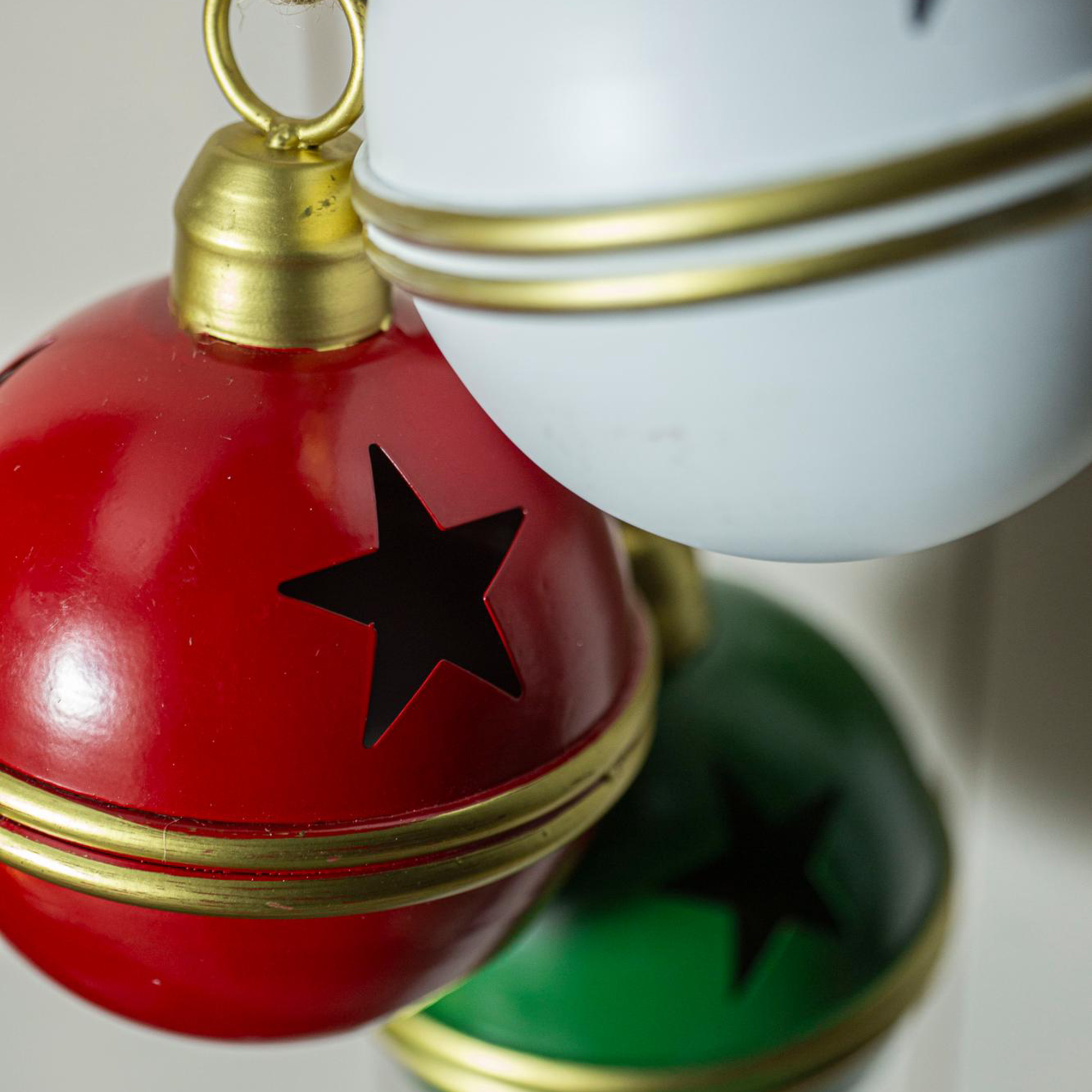 Weihnachtsglocke "Sterne", 3er Set  im Frank Flechtwaren Online Shop für Dekohänger  kaufen