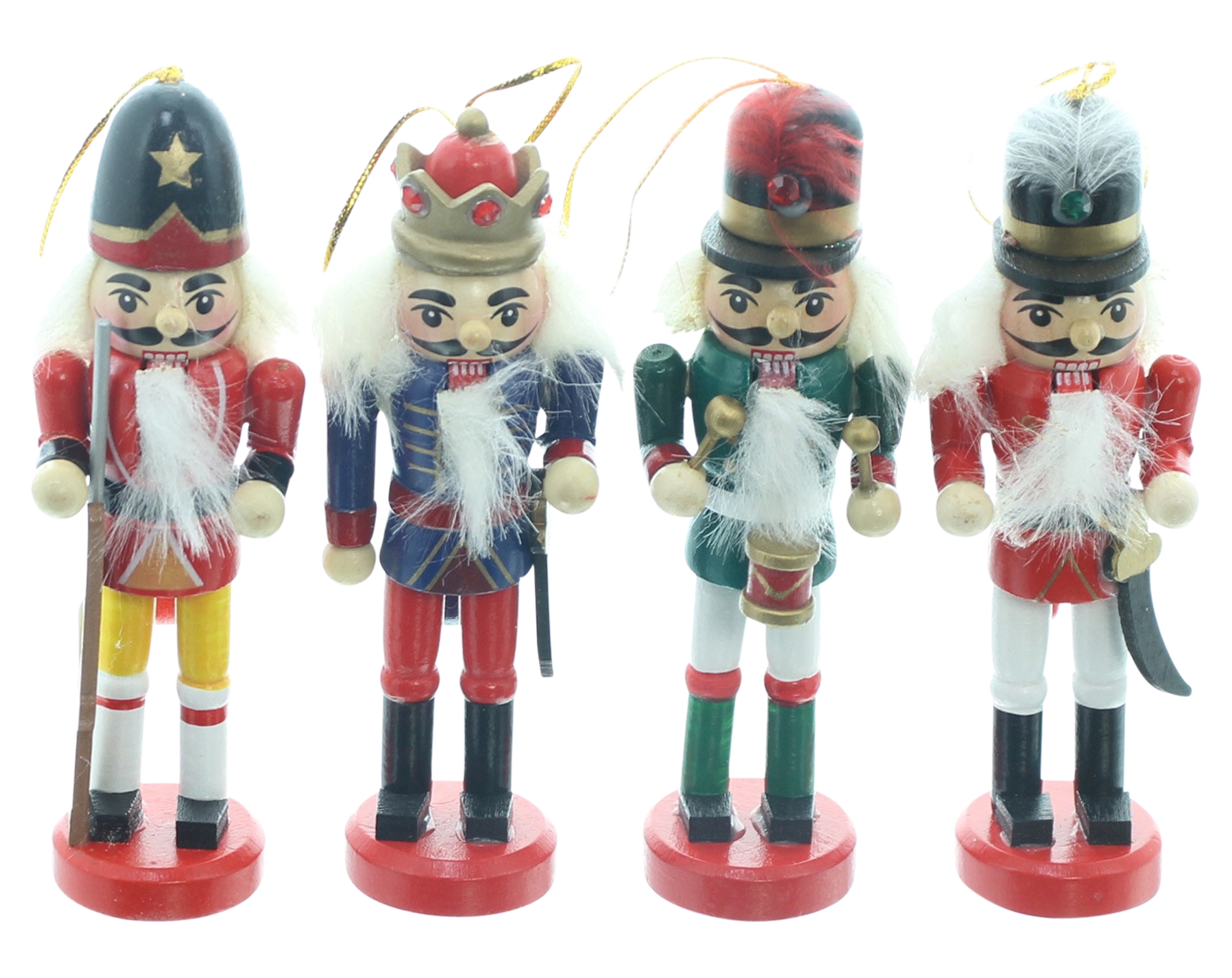 Hänger "Nussknacker", 4er Set  im Frank Flechtwaren Online Shop für Baumschmuck kaufen