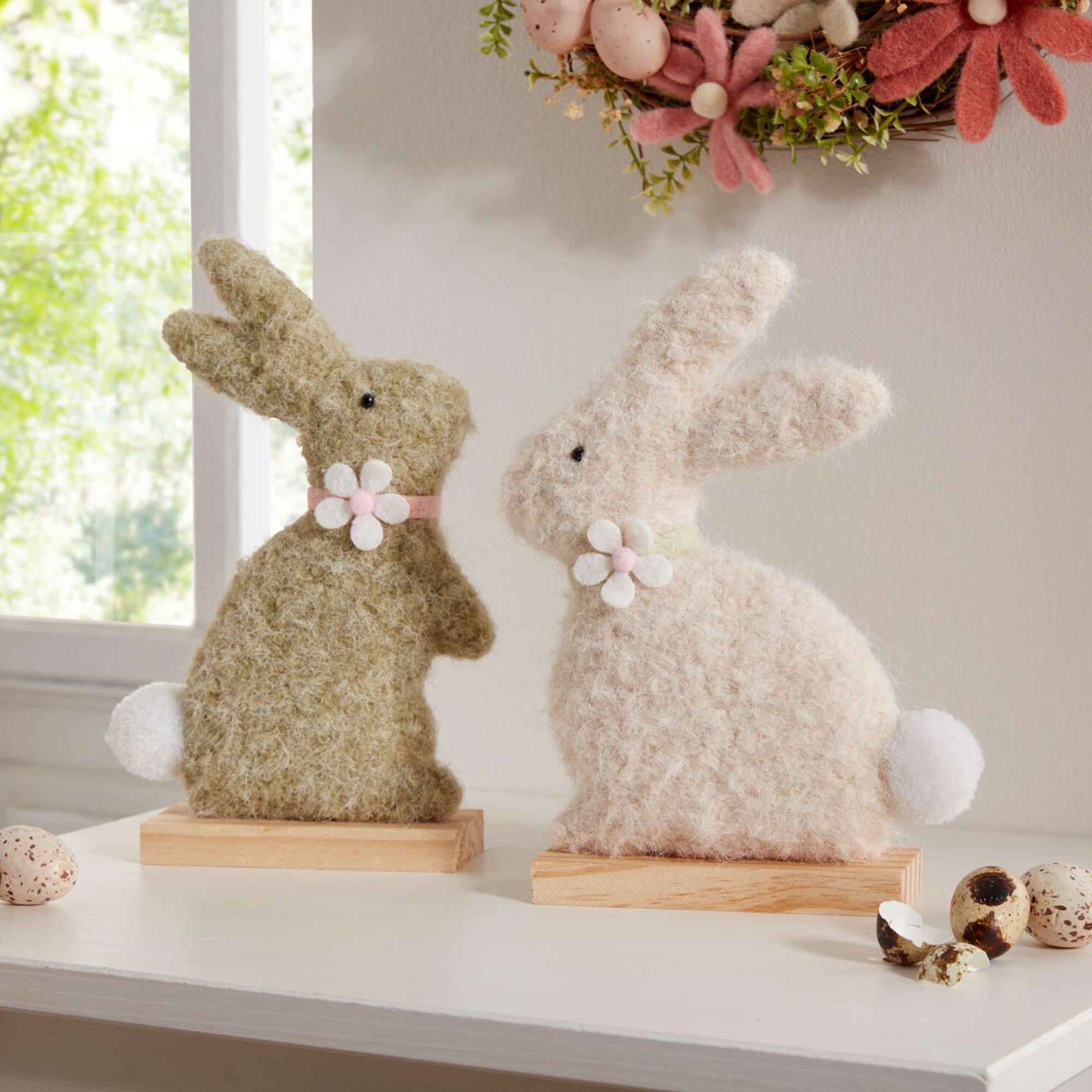 Osterdeko "Häschen", 2er Set  im Frank Flechtwaren Online Shop kaufen