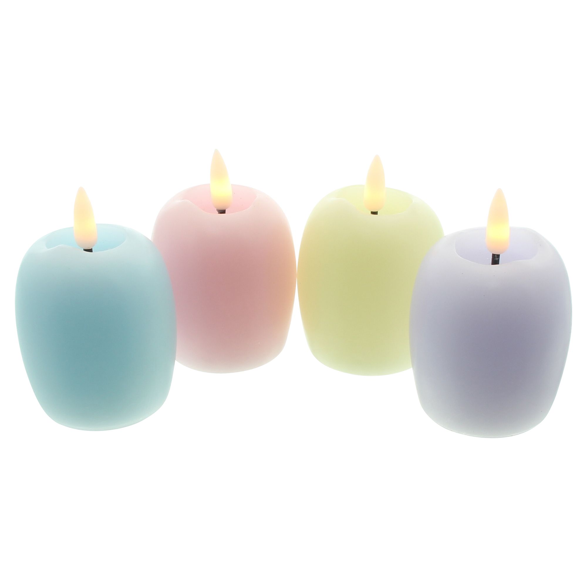 LED-Kerze "Pastell-Ei", 4er Set  im Frank Flechtwaren Online Shop für Ostern kaufen