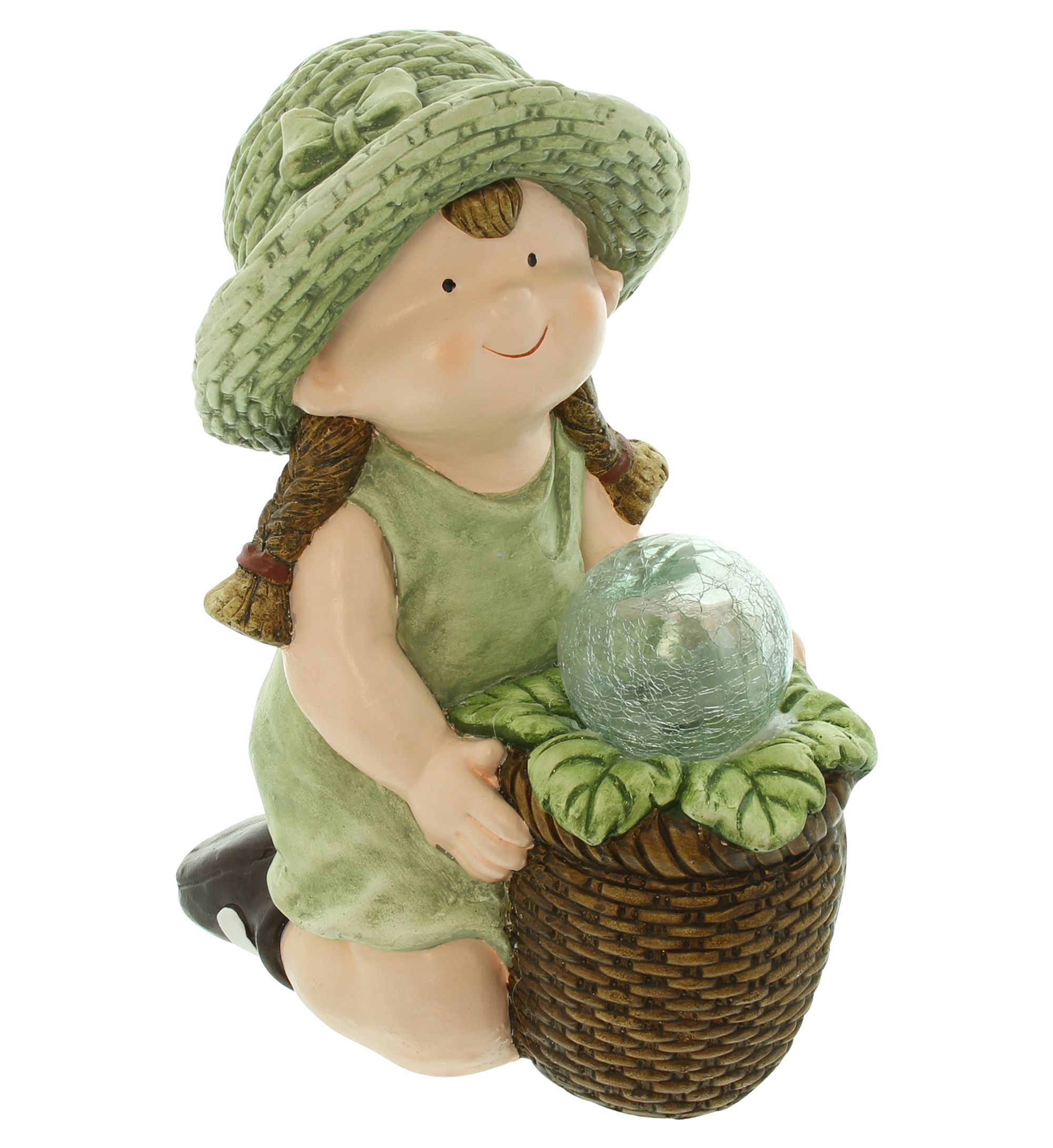 Solarfigur "Mädchen mit Leuchtblüte" im Frank Flechtwaren Online Shop für Gartenfiguren kaufen Solarfigur "Mädchen mit Leuchtblüte" im Frank Flechtwaren Online Shop für Gartenfiguren kaufen