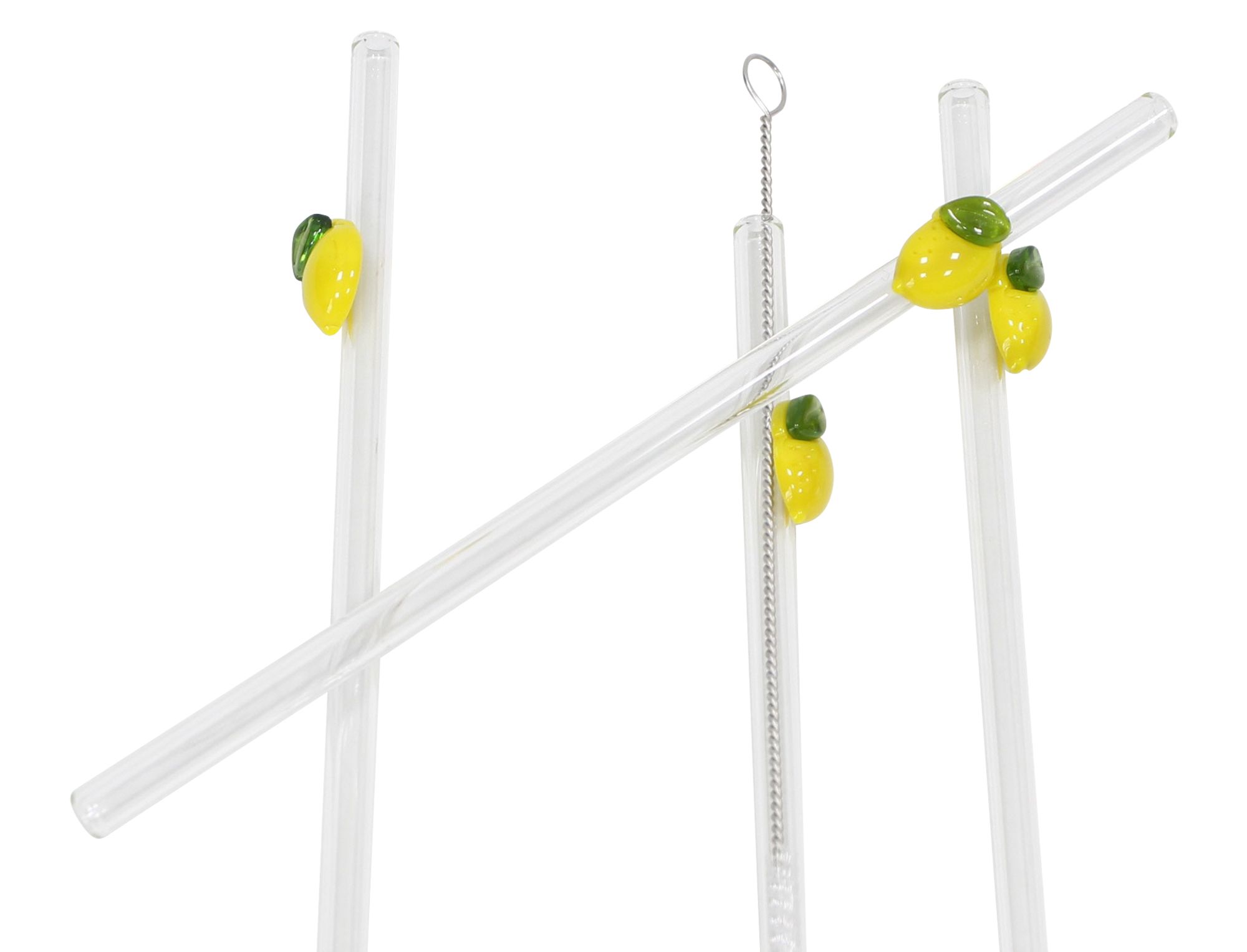 Strohhalm "Zitrone", 4er Set  im Frank Flechtwaren Online Shop für Küche kaufen
