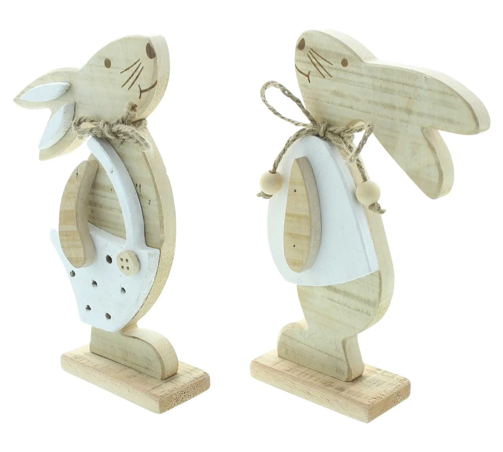 Hase "Hansi &amp; Franzi", 2er Set  im Frank Flechtwaren Online Shop für Hasen &amp; Co kaufen