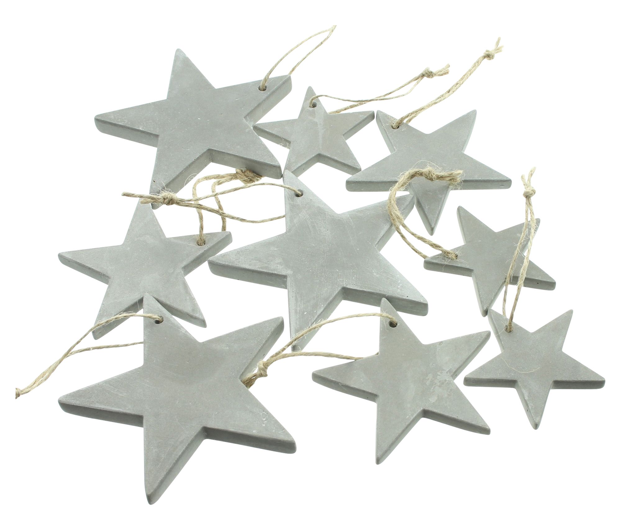 Sternhänger "Grey", 9er Set  im Frank Flechtwaren Online Shop für Weihnachten kaufen