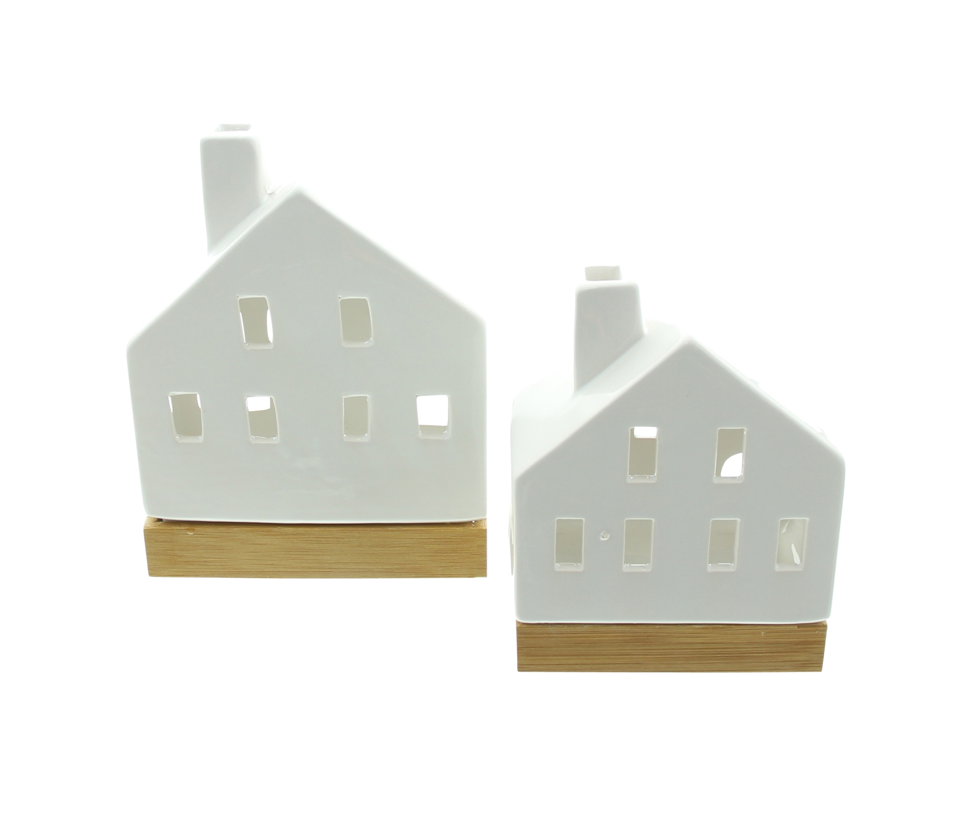 LED-Haus "White", 2er Set  im Frank Flechtwaren Online Shop für Ostern kaufen
