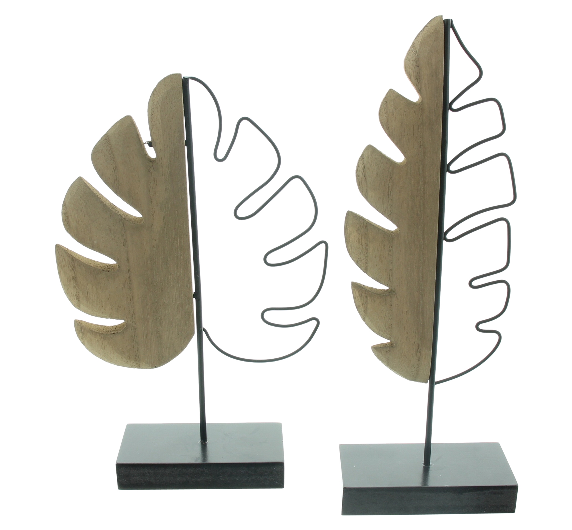 Dekoelement "Blätter", 2er Set  im Frank Flechtwaren Online Shop für Gerade eingetroffen kaufen