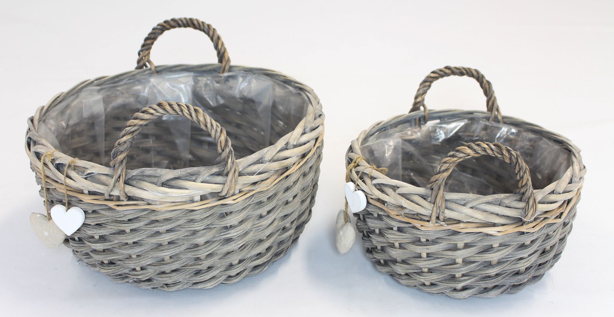 Pflanzkorb "Herzen", 2er Set im Frank Flechtwaren Online Shop für Ostern kaufen Pflanzkorb "Herzen", 2er Set im Frank Flechtwaren Online Shop für Ostern kaufen
