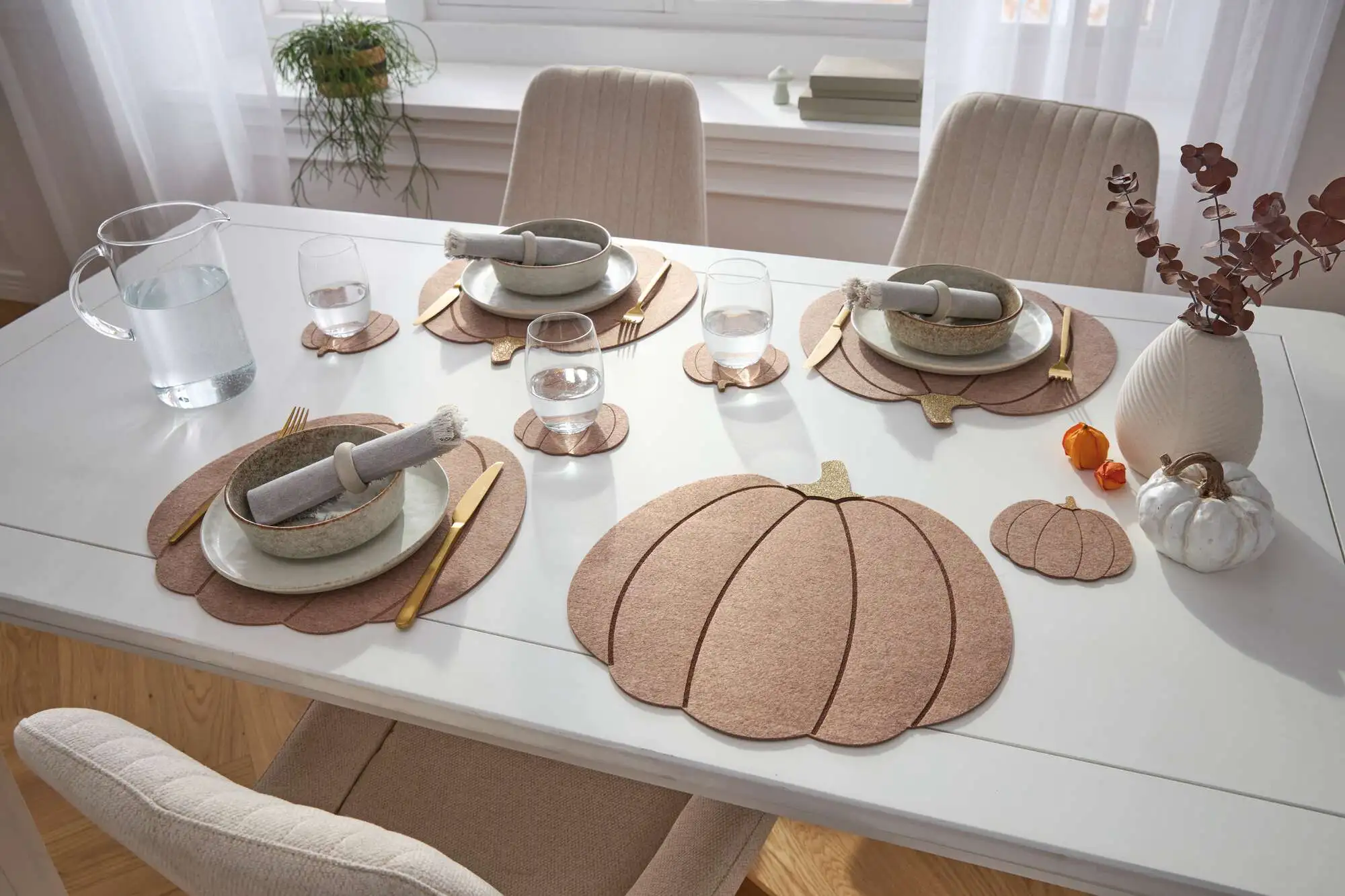 Tischset "Kürbis", 8tlg.  im Frank Flechtwaren Online Shop für Titelserie Herbst/Winter kaufen