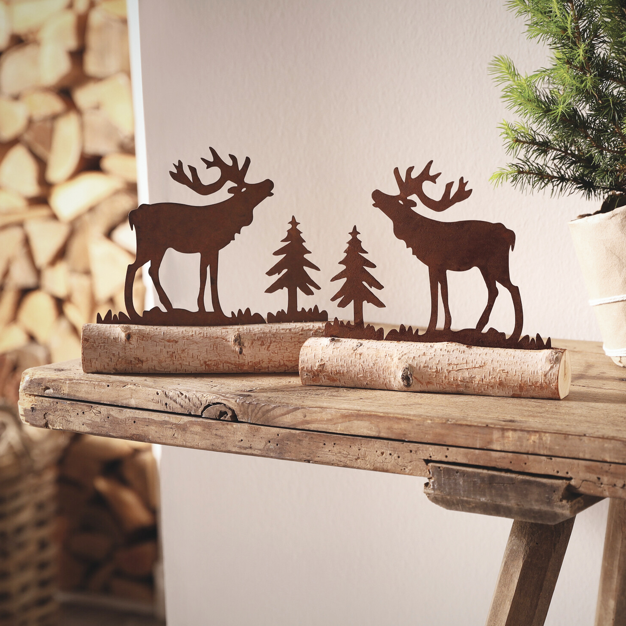 Deko "Wald-Elch", 2er Set im Frank Flechtwaren Online Shop für Weihnachten kaufen Deko "Wald-Elch", 2er Set im Frank Flechtwaren Online Shop für Weihnachten kaufen